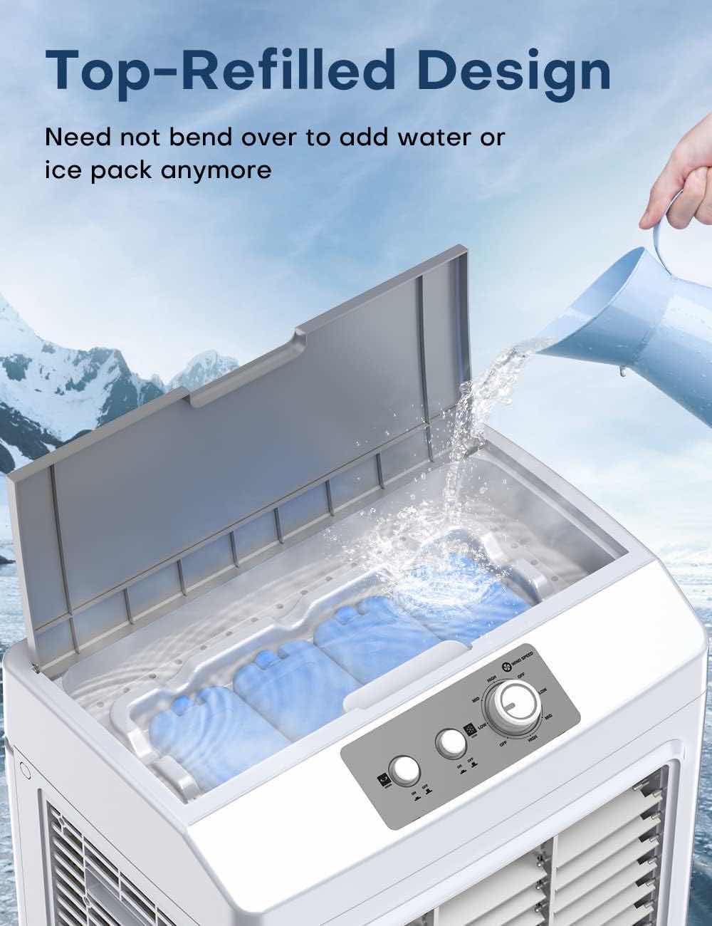 Photo 1 of BREEZE WELL 2100 CFM 8GAL INDOOR OUTDOOR ROLLING SWAMP COOLER AIR CONDITIONER