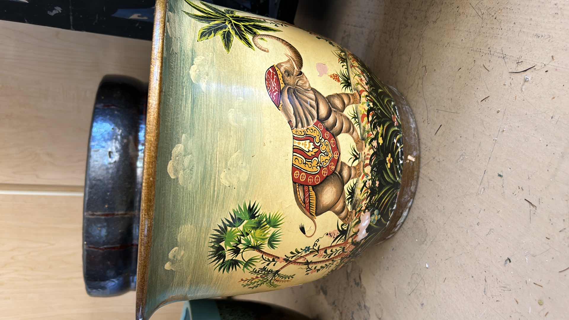 Photo 1 of FOUR OUTDOOR DECOR - CERAMIC POTTERY AND LANTERN 11“ x 11“ x 34”