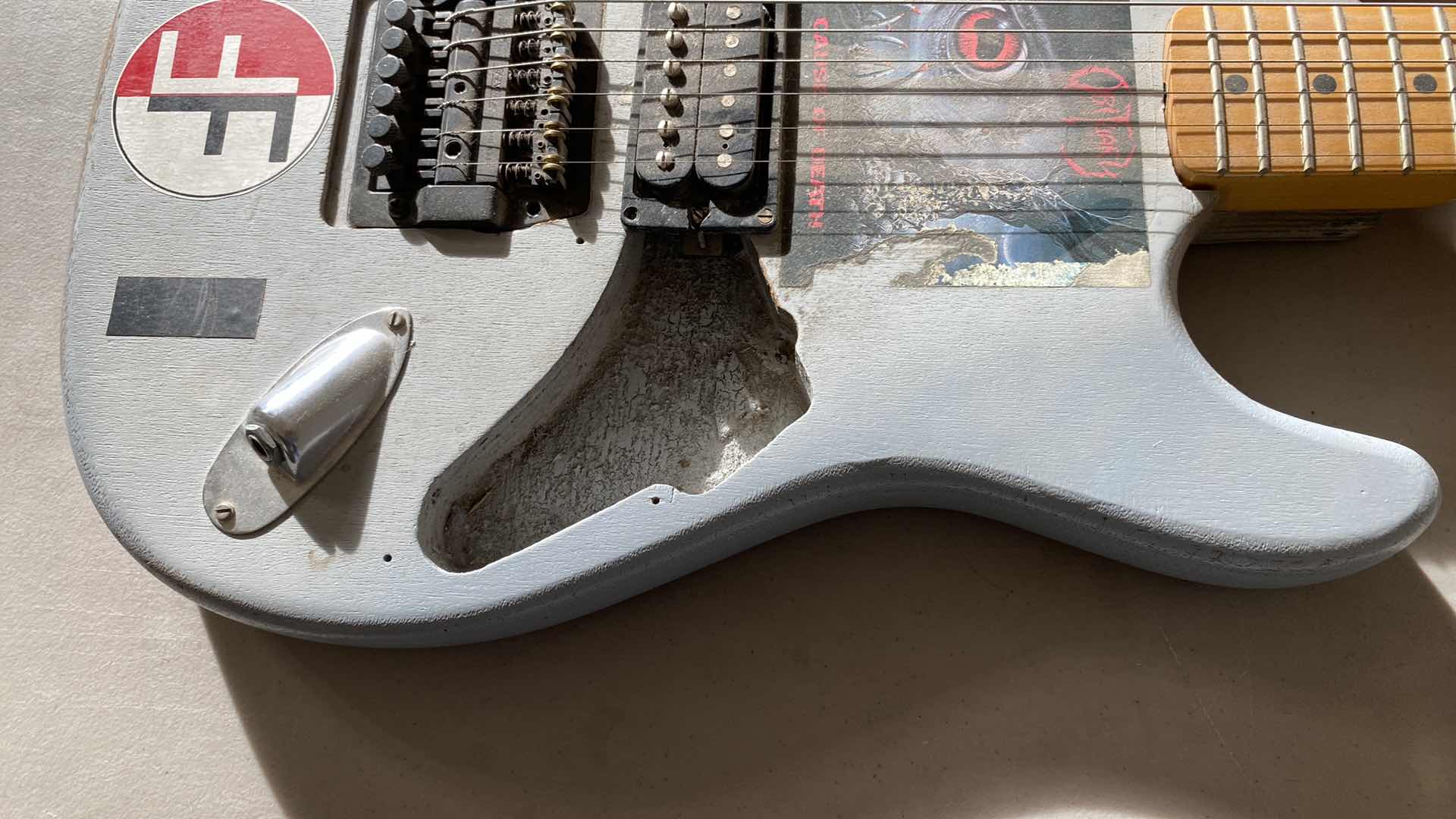 Photo 1 of CUSTOM HOME MADE GRAY 39” x 13” SOLID WOOD GUITAR