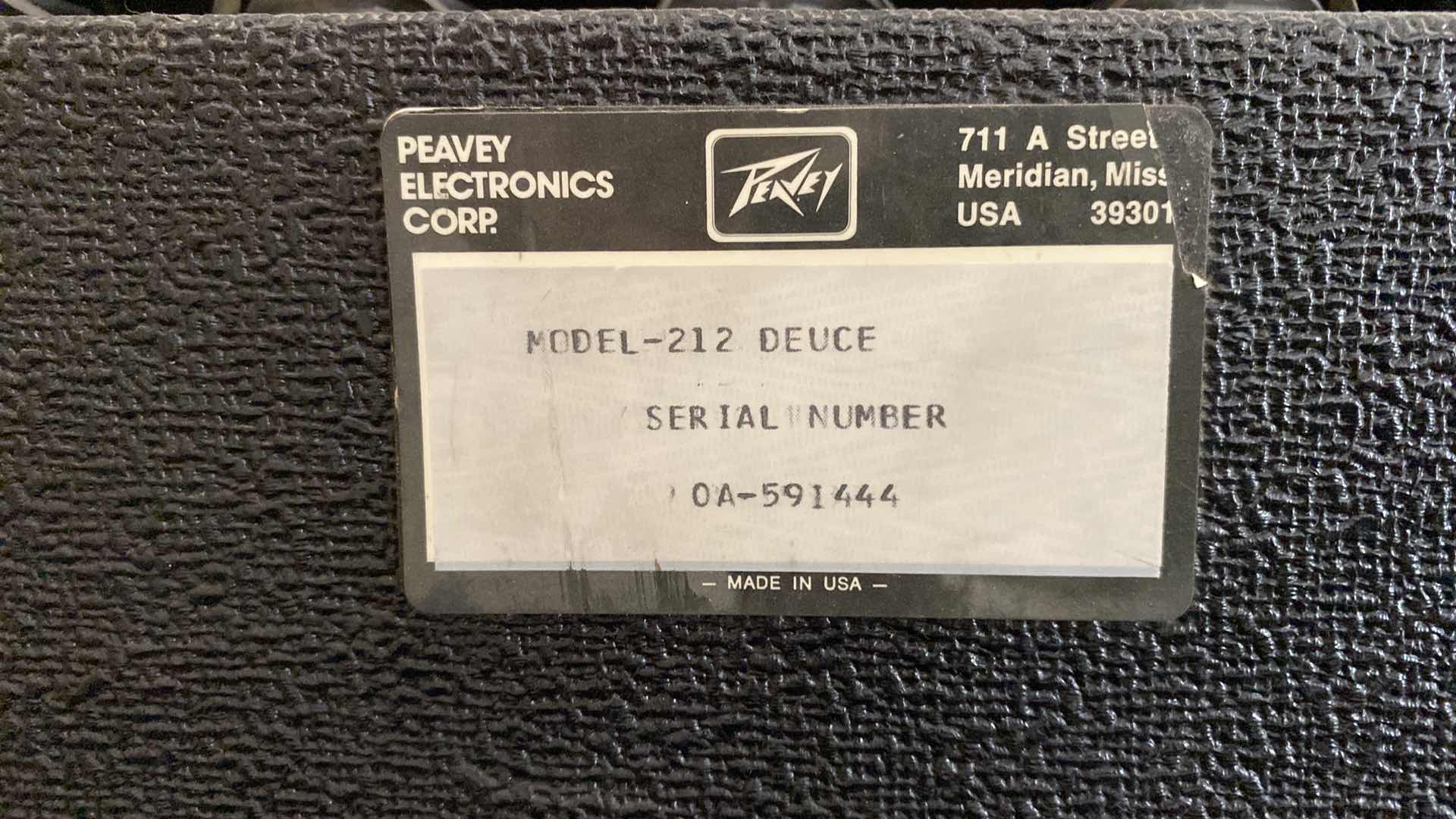 Photo 1 of PEAVEY  ELECTRONICS MODEL 212 VT SERIES DEUCE AMPLIFIER 26“ x 10“ H 20”