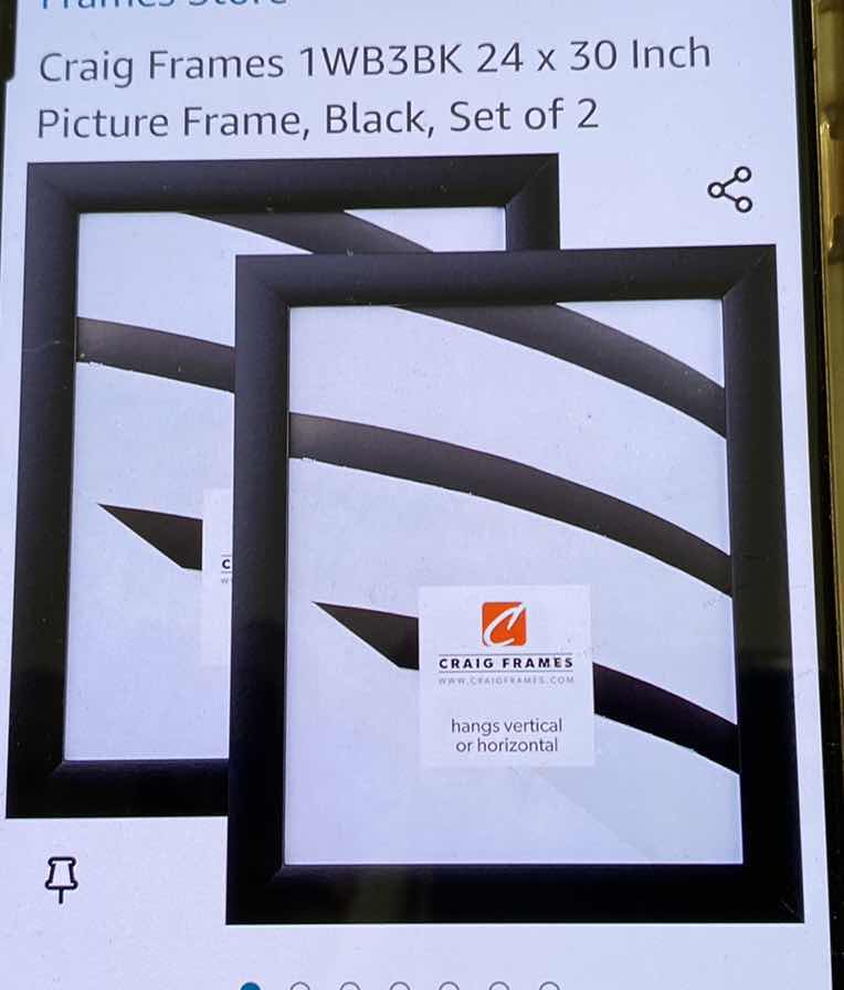 Photo 1 of NEW IN BOX CRAIG FRAMES 2 - BLACK PLEXI 24” X 30”
