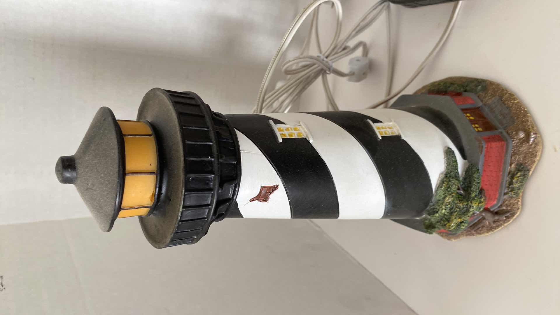 Photo 1 of 3 MIXED MEDIA LIGHT HOUSES TALLEST 12.5” (2 HAVE CORDS TO PLUG IN)