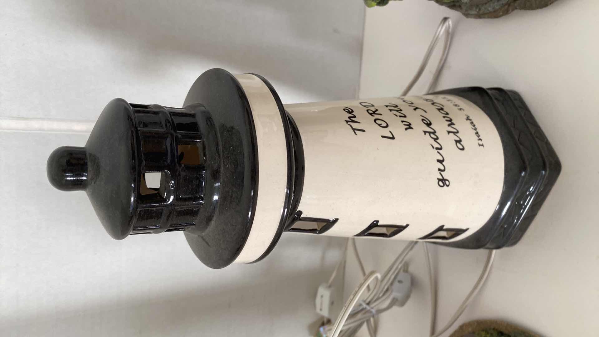 Photo 1 of 3 MIXED MEDIA LIGHT HOUSES TALLEST 12.5” (2 HAVE CORDS TO PLUG IN)