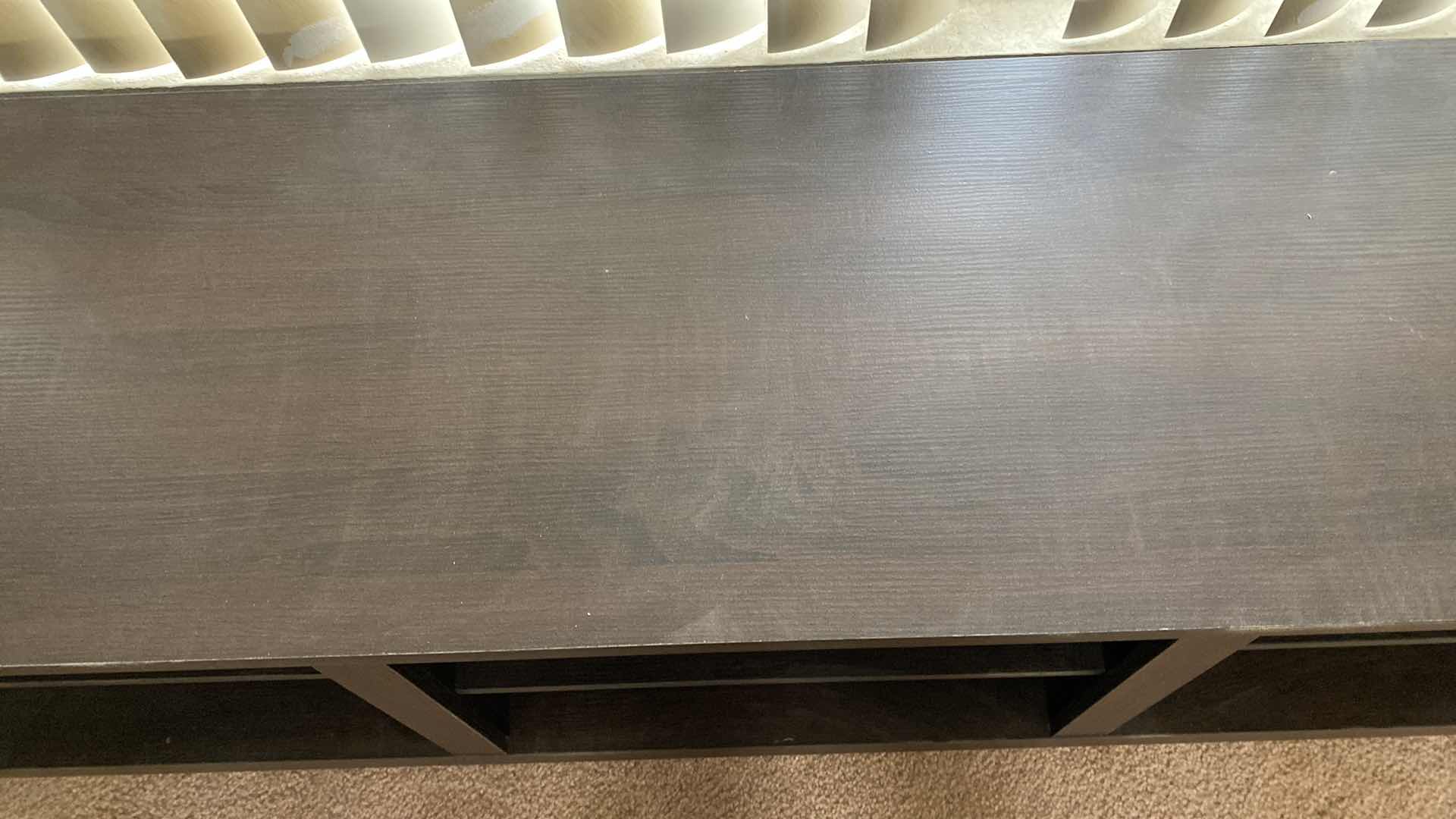 Photo 1 of DARK LAMINATED ENTERTAINMENT CENTER 70“ x 16“ H 23”