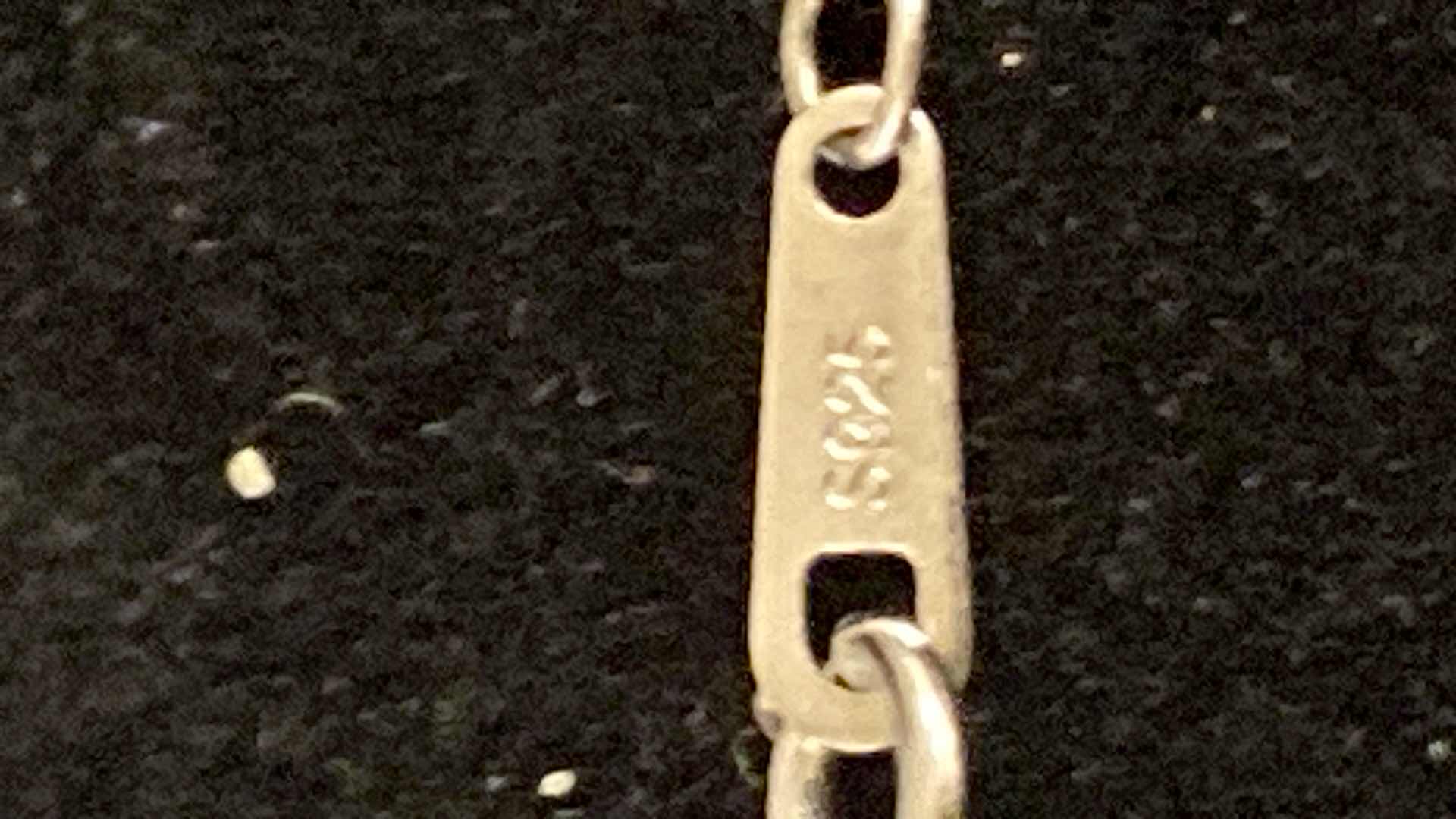 Photo 1 of 3 - S 925 SILVER NECKLACE, RING NO MARK, AND RED ROSE EARRINGS