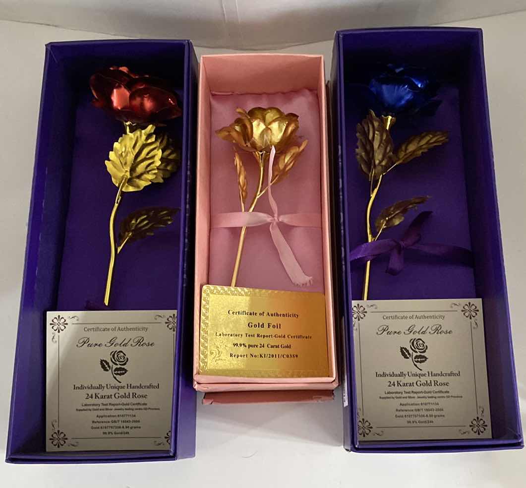 Photo 1 of 24K GOLD FOIL ROSES