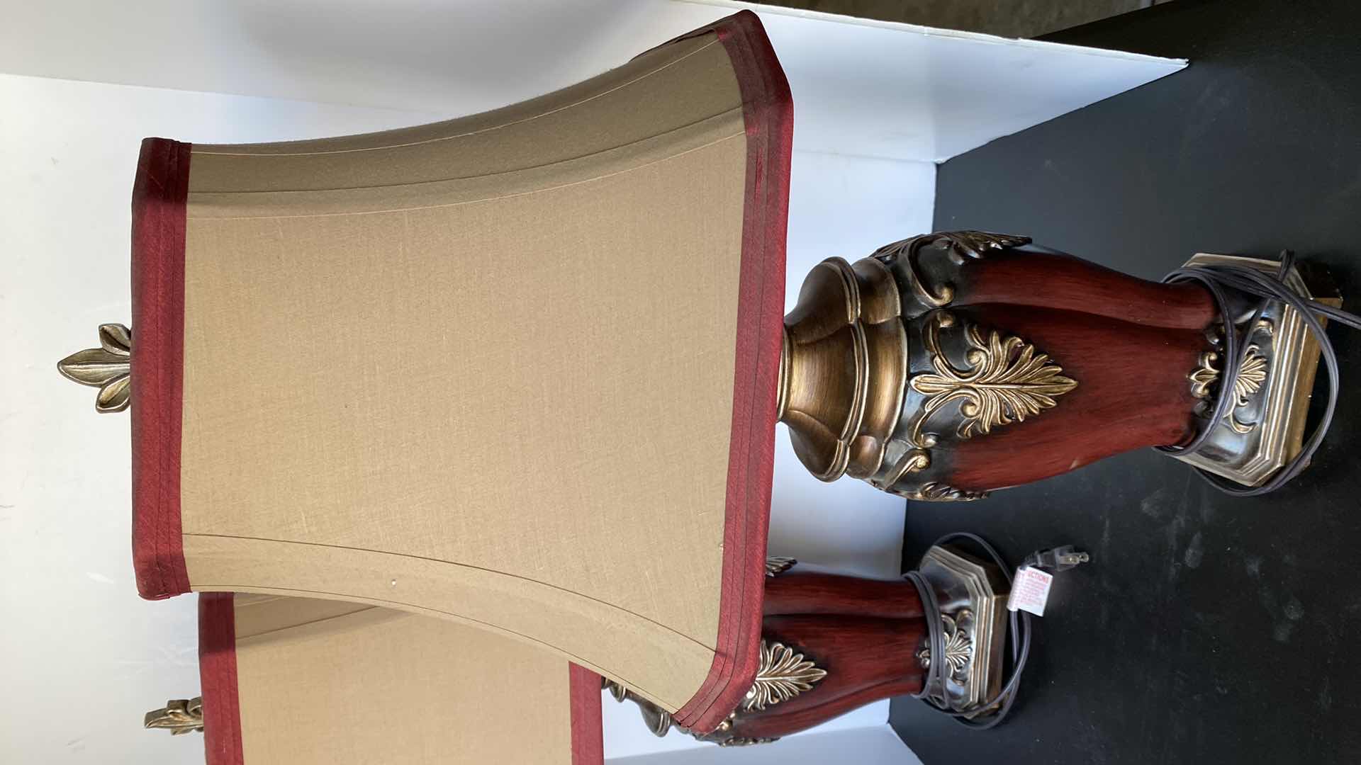 Photo 1 of PAIR OF TABLE LAMPS H28”