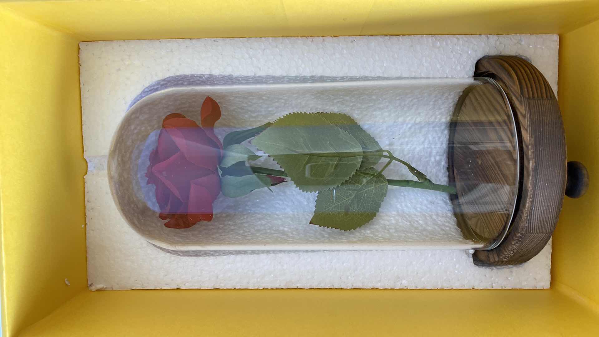 Photo 1 of 5- BEAUTY & THE BEAST ROSE USB LIGHTS TALLEST 10” ( 2 DO NOT LIGHT)