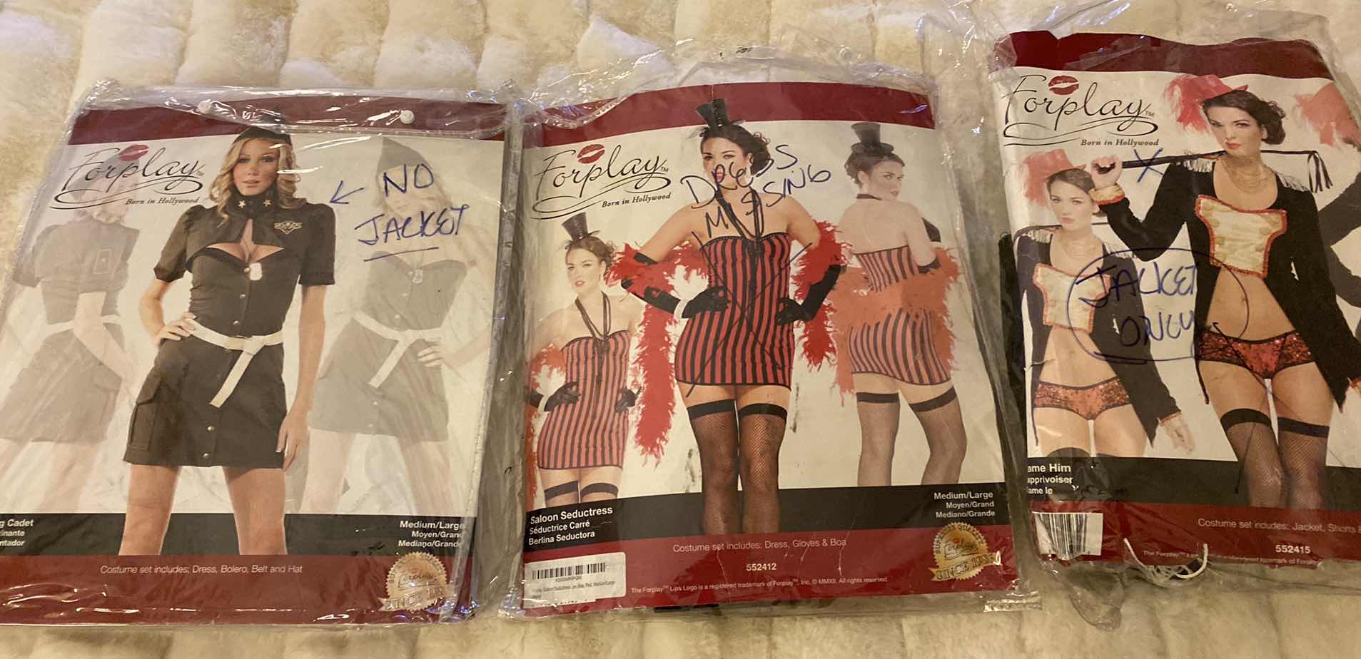 Photo 1 of 3 - WOMEN’S  SIZE MEDIUM/LARGE FORPLAY COSTUMES