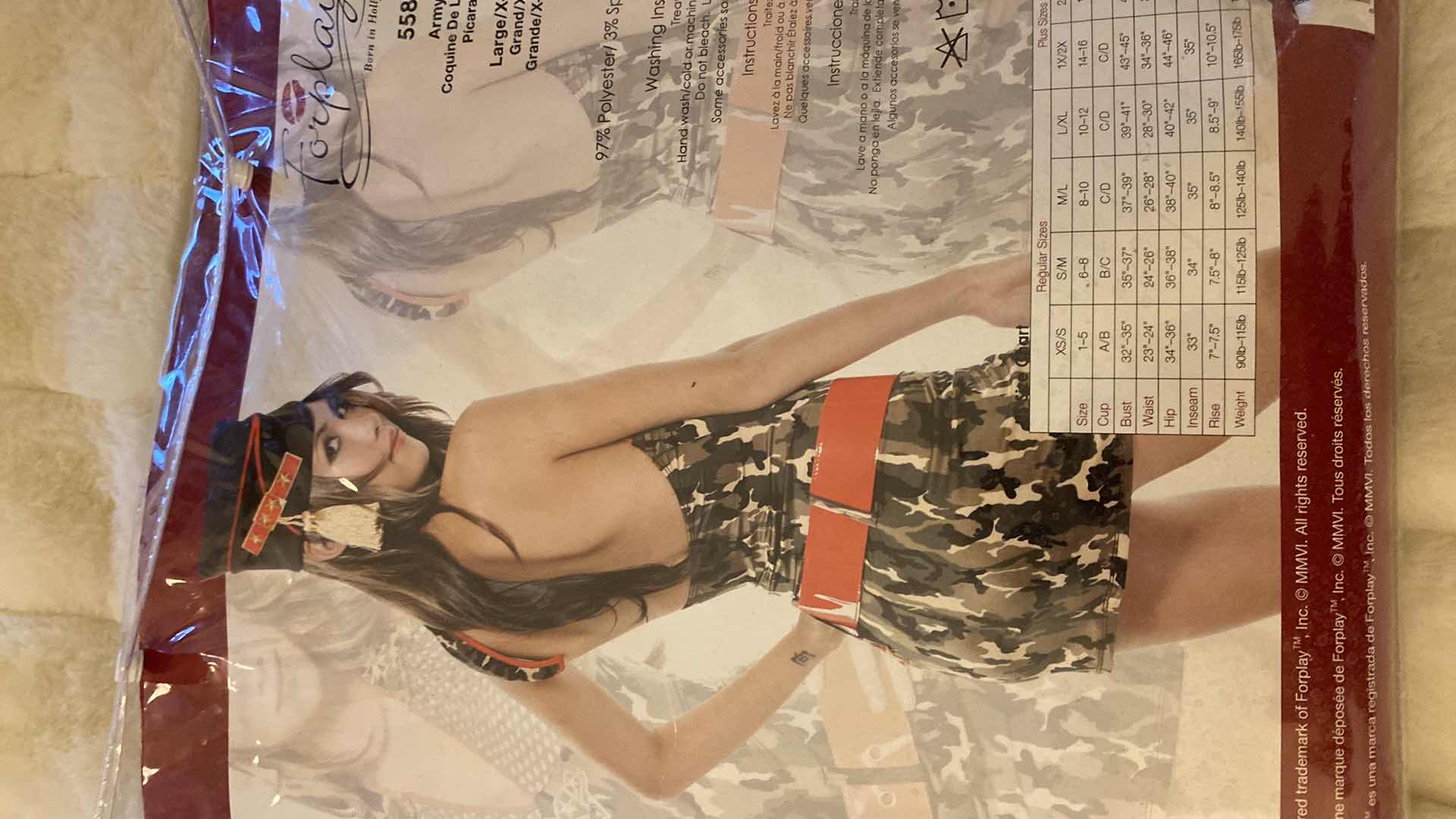 Photo 1 of 2 - WOMEN’S  SIZE LARGE/XLARGE FORPLAY COSTUMES