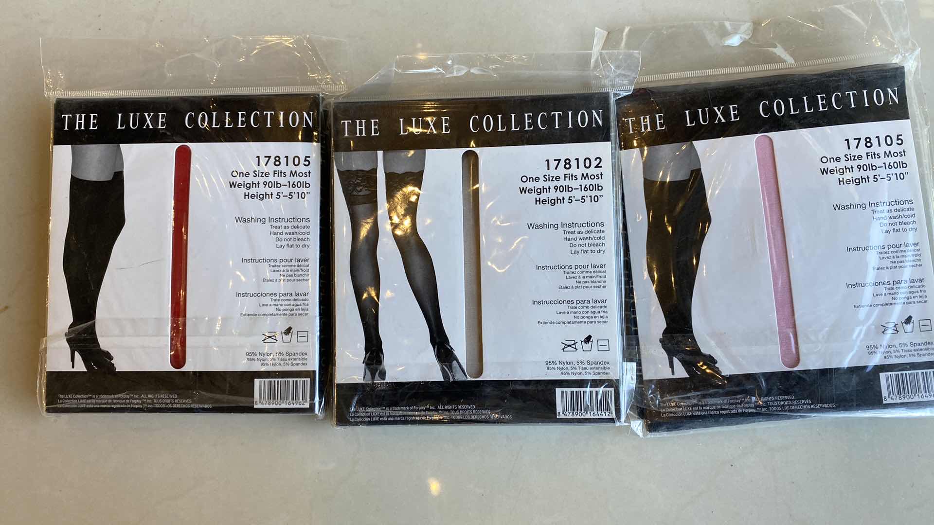 Photo 1 of 3 PAIRS WOMENS ONE SIZE FITS MOST THIGH HIGH HOISERY