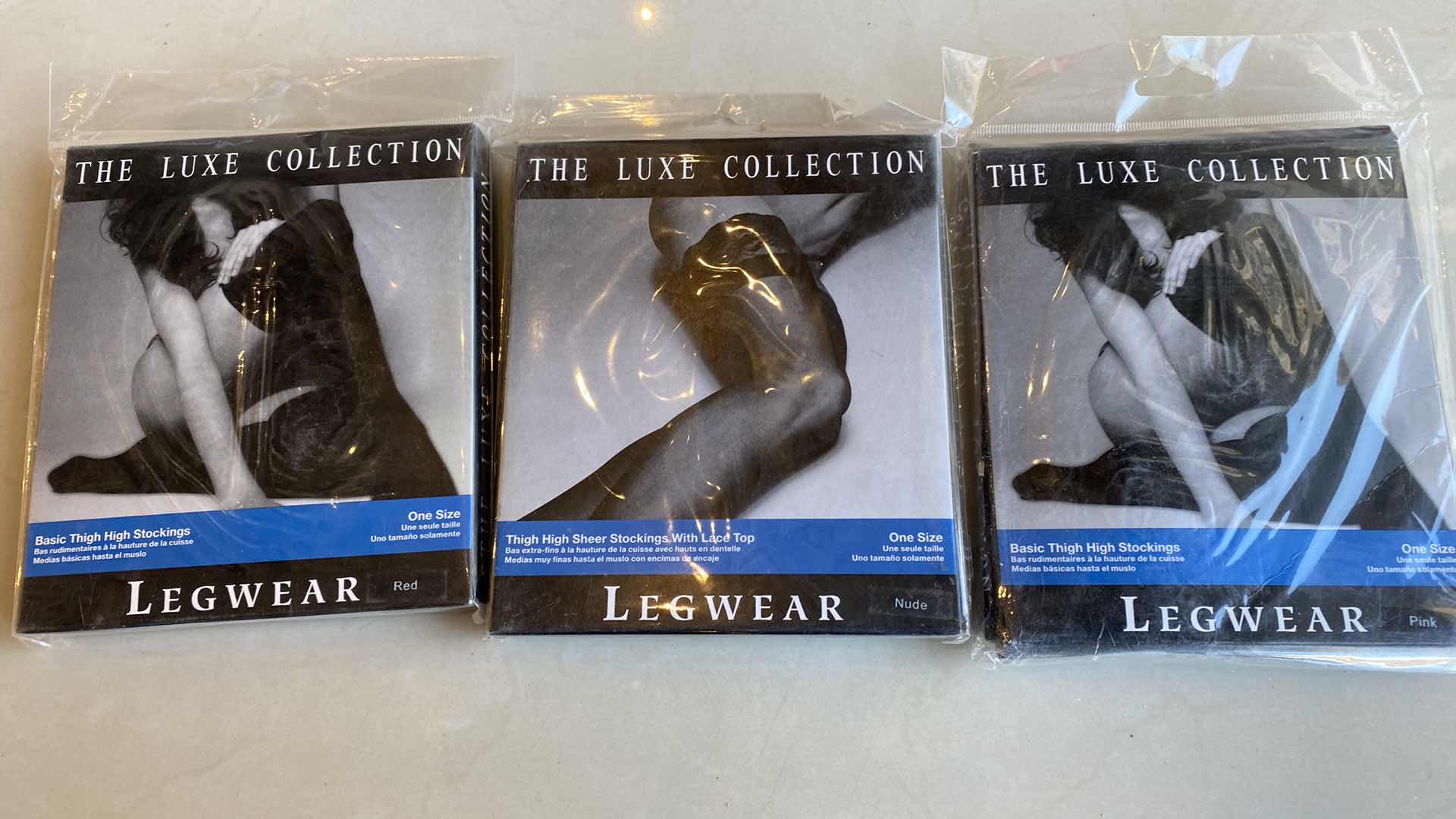 Photo 1 of 3 PAIRS WOMENS ONE SIZE FITS MOST THIGH HIGH HOISERY