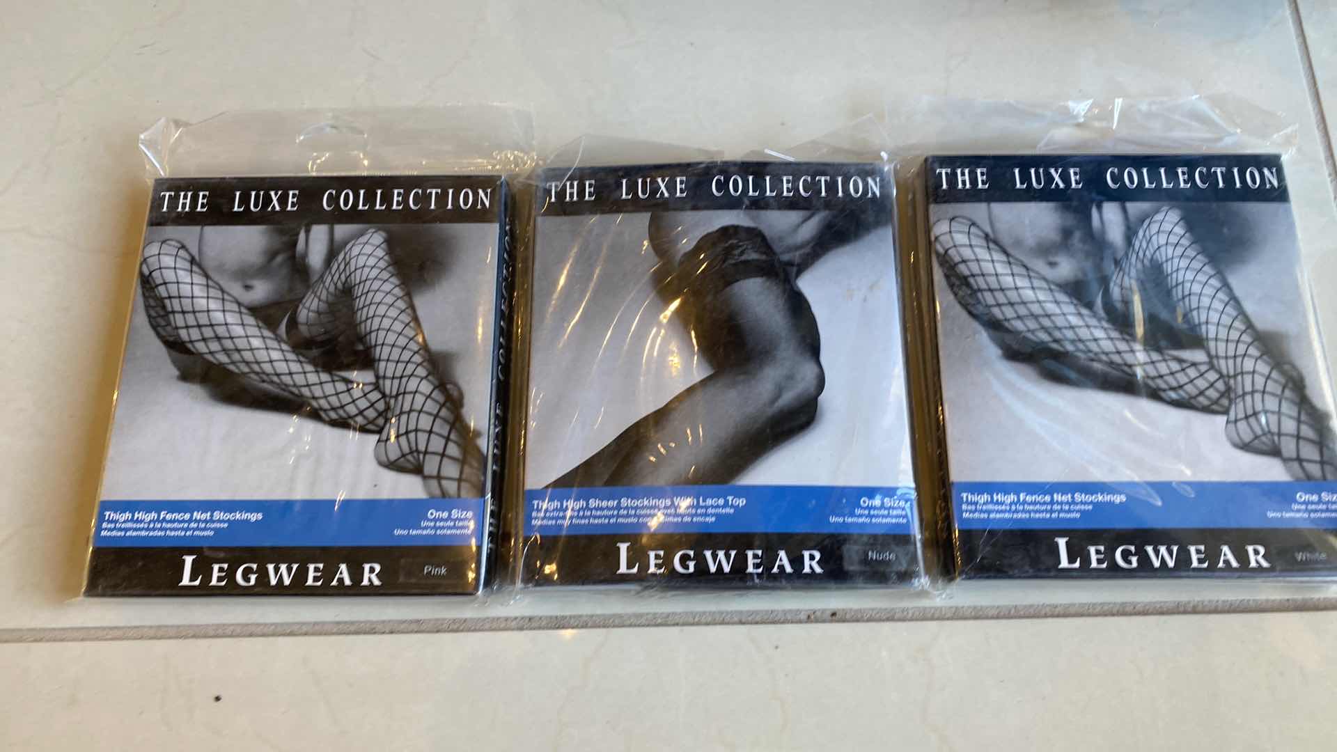 Photo 1 of 3 PAIRS WOMENS ONE SIZE FITS MOST THIGH HIGH HOISERY