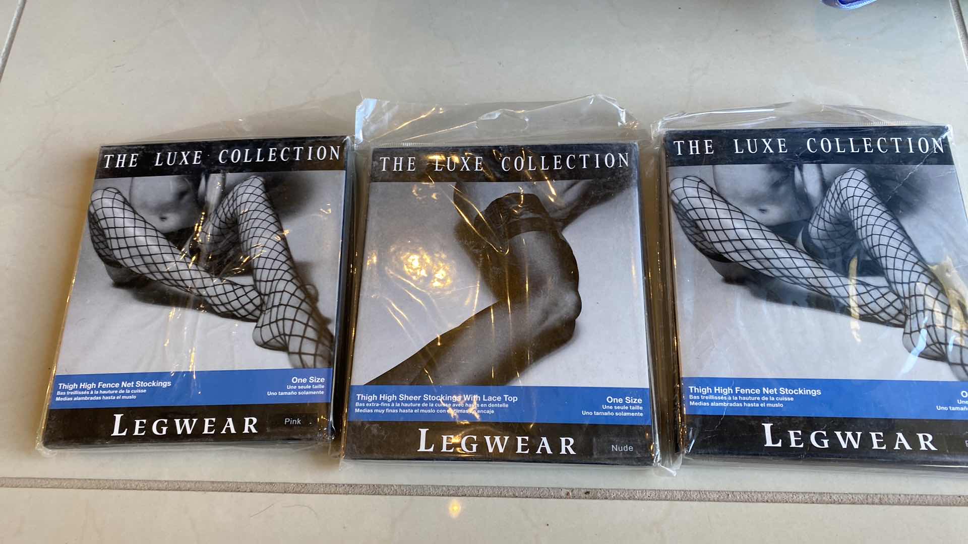 Photo 1 of 3 PAIRS WOMENS ONE SIZE FITS MOST THIGH HIGH HOISERY