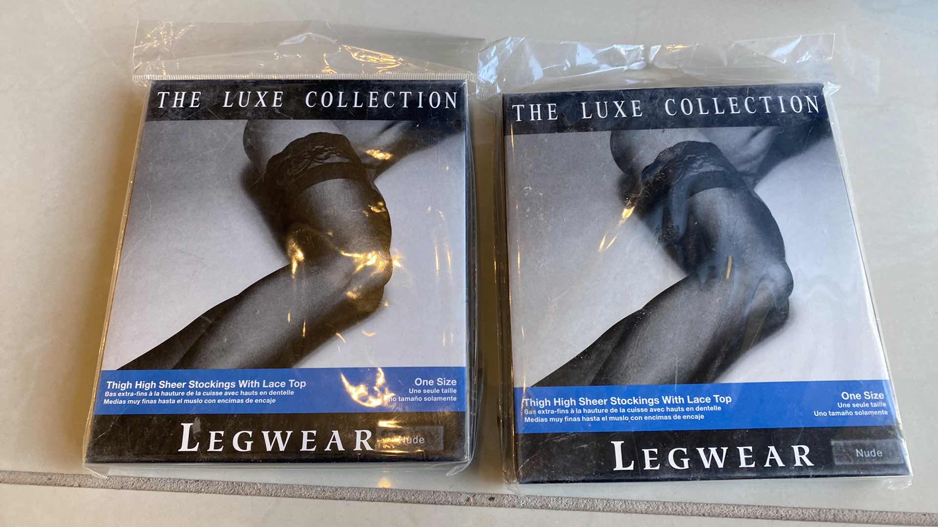 Photo 1 of 2 PAIRS WOMENS ONE SIZE FITS MOST THIGH HIGH HOISERY