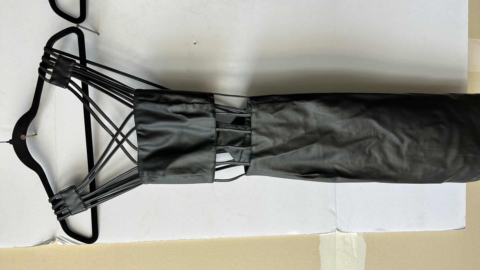 Photo 1 of 2 FAUX LEATHER DRESSES SIZE SMALL