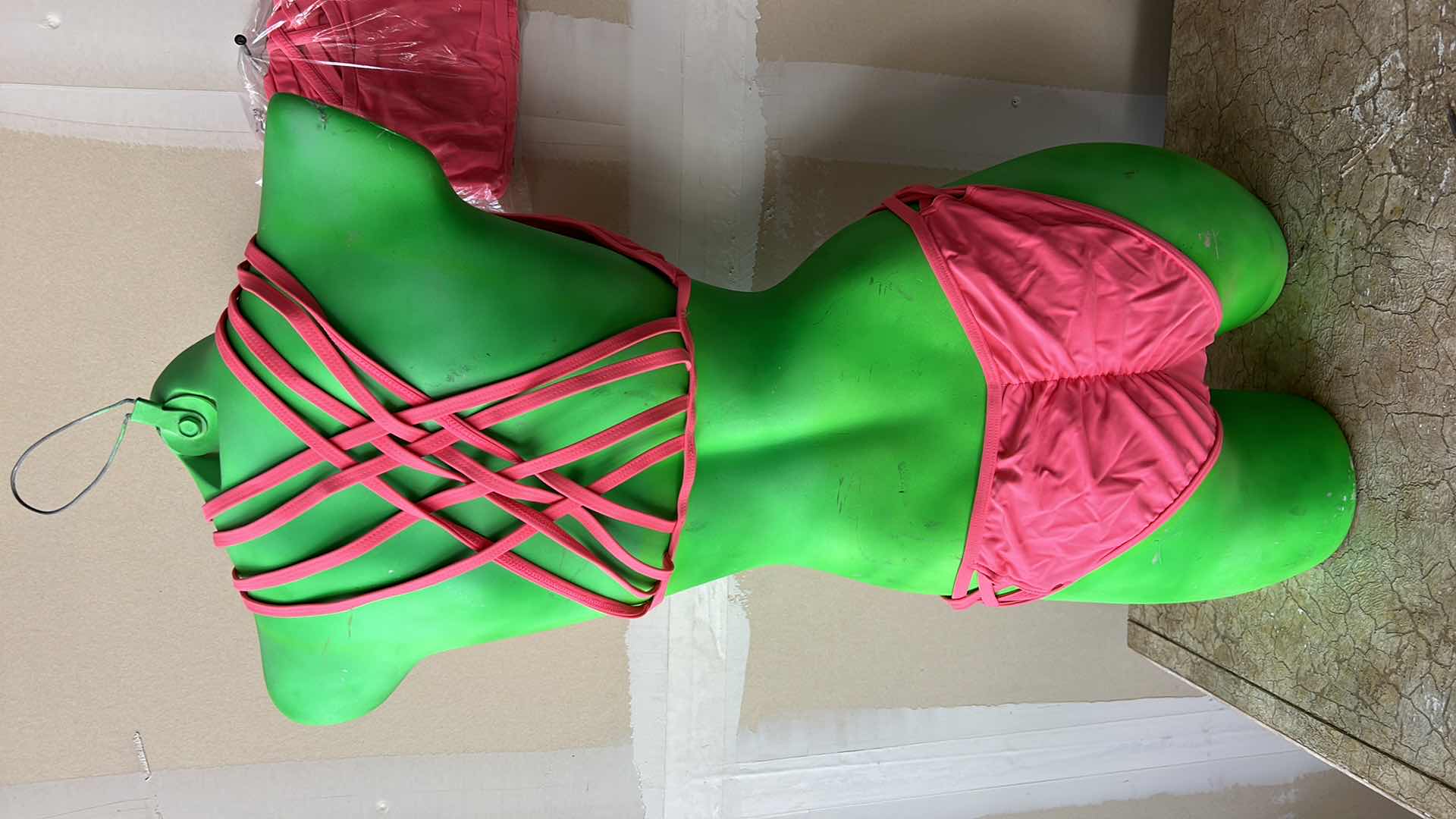 Photo 1 of 2 NEW FREDERICKS OF HOLLYWOOD HOT CORAL 2PC BATHING SUITS $68EA