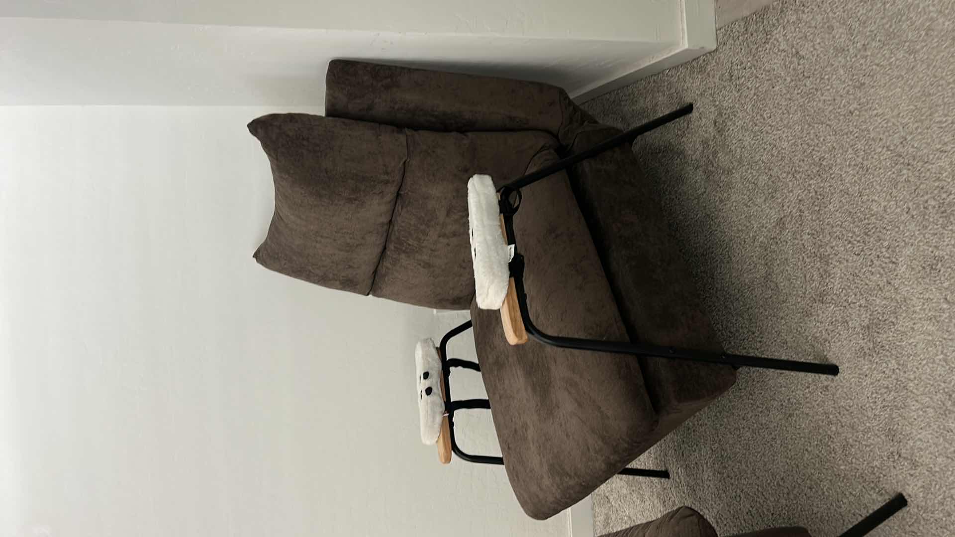 Photo 2 of BROWN CHAIR AND OTTOMAN