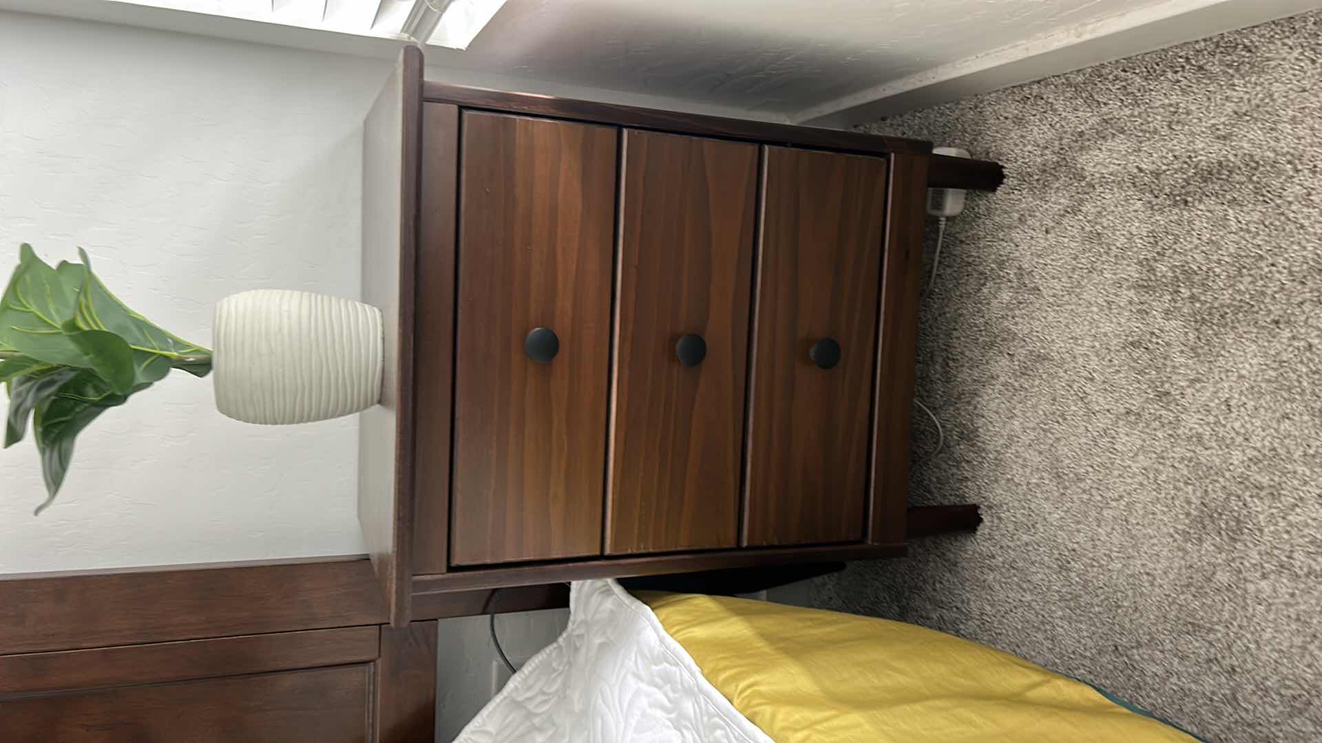 Photo 3 of SMALL 3 DRAWER WOOD NIGHTSTAND 18” x 15” x 24”