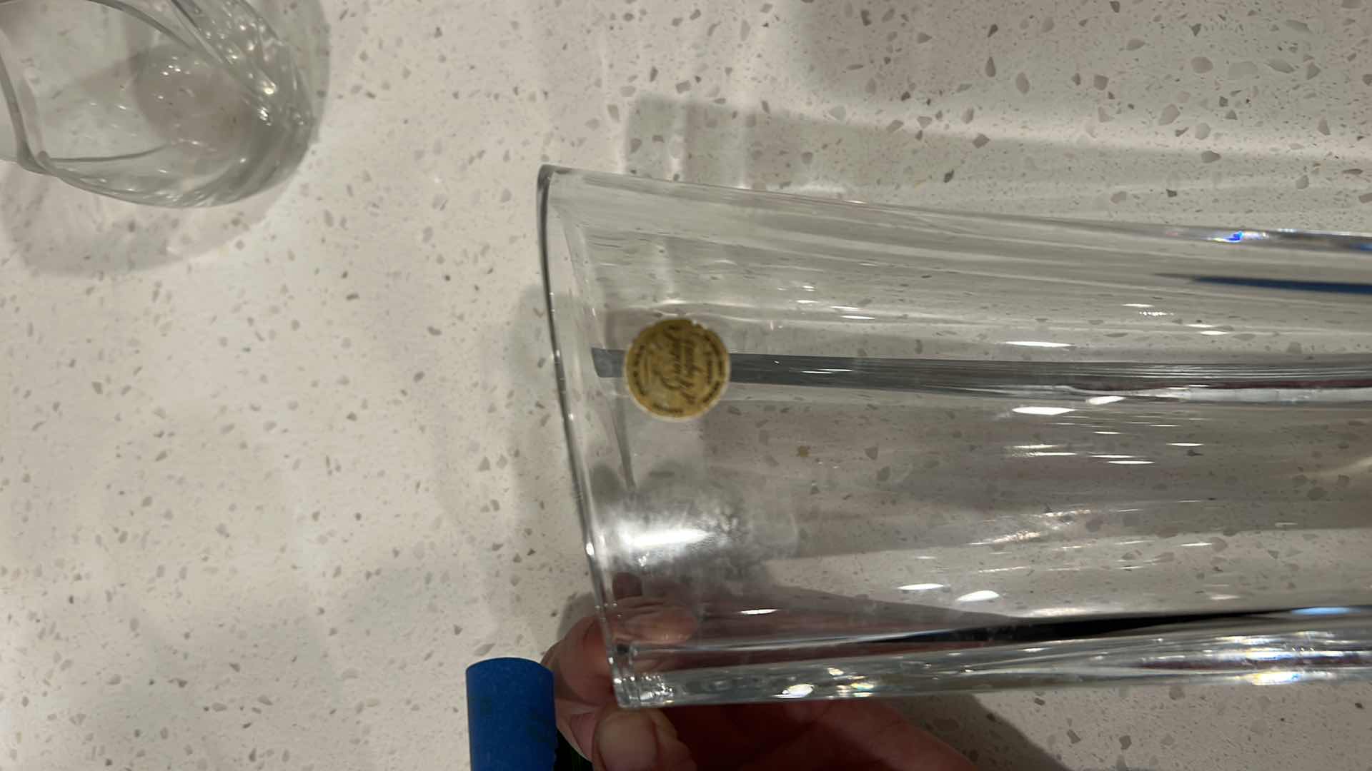 Photo 3 of 2 CRYSTAL VASES, MIKASA TULIP VASE AND HEART VASE MADE IN FRANCE 9.5”