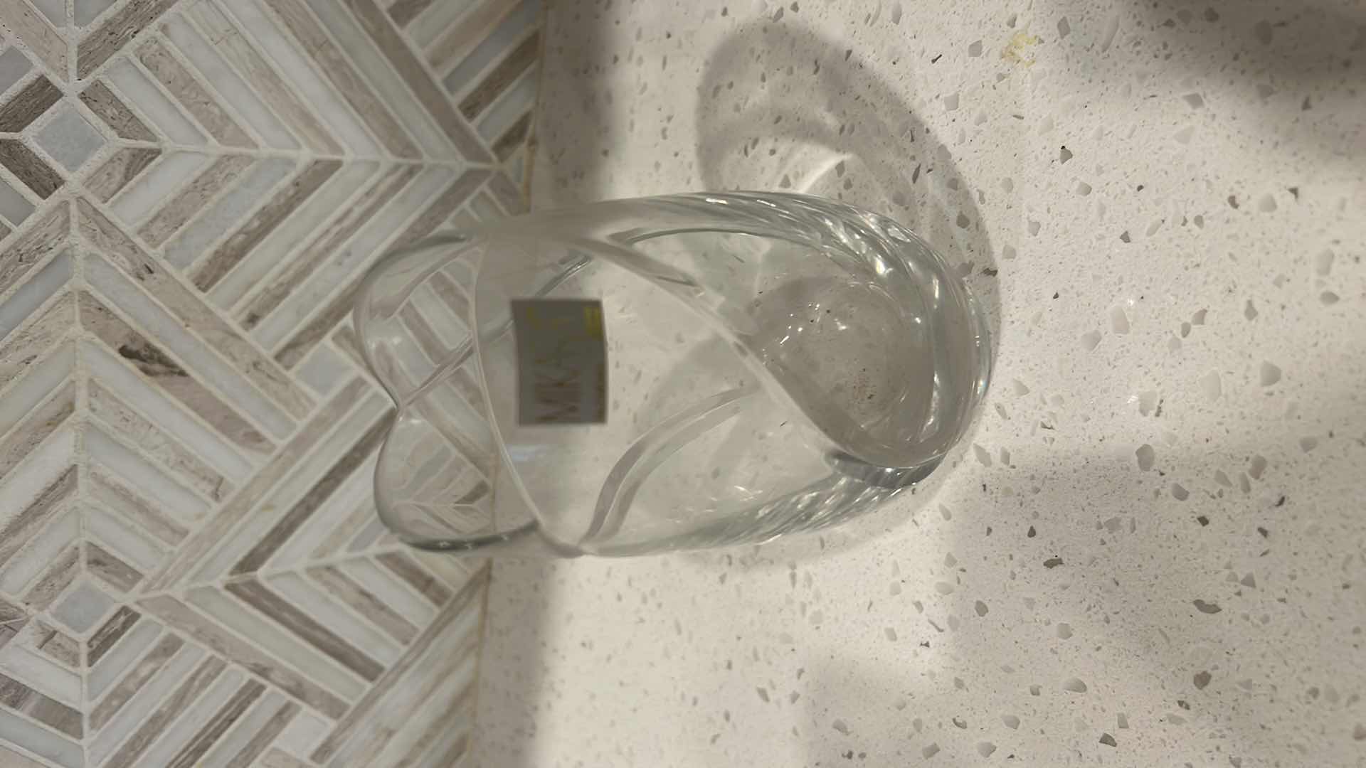 Photo 4 of 2 CRYSTAL VASES, MIKASA TULIP VASE AND HEART VASE MADE IN FRANCE 9.5”