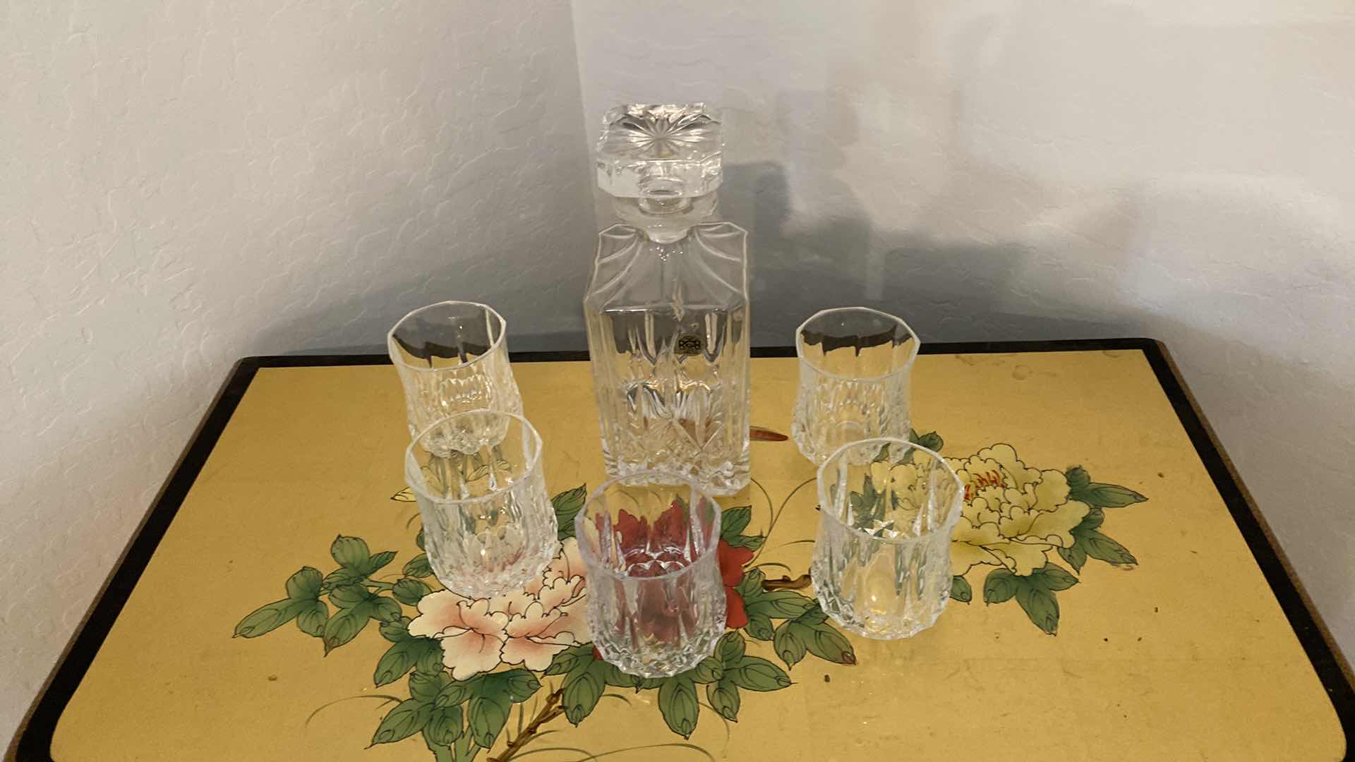 Photo 1 of RCR LEADED CRYSTAL DECANTER AND GLASSES