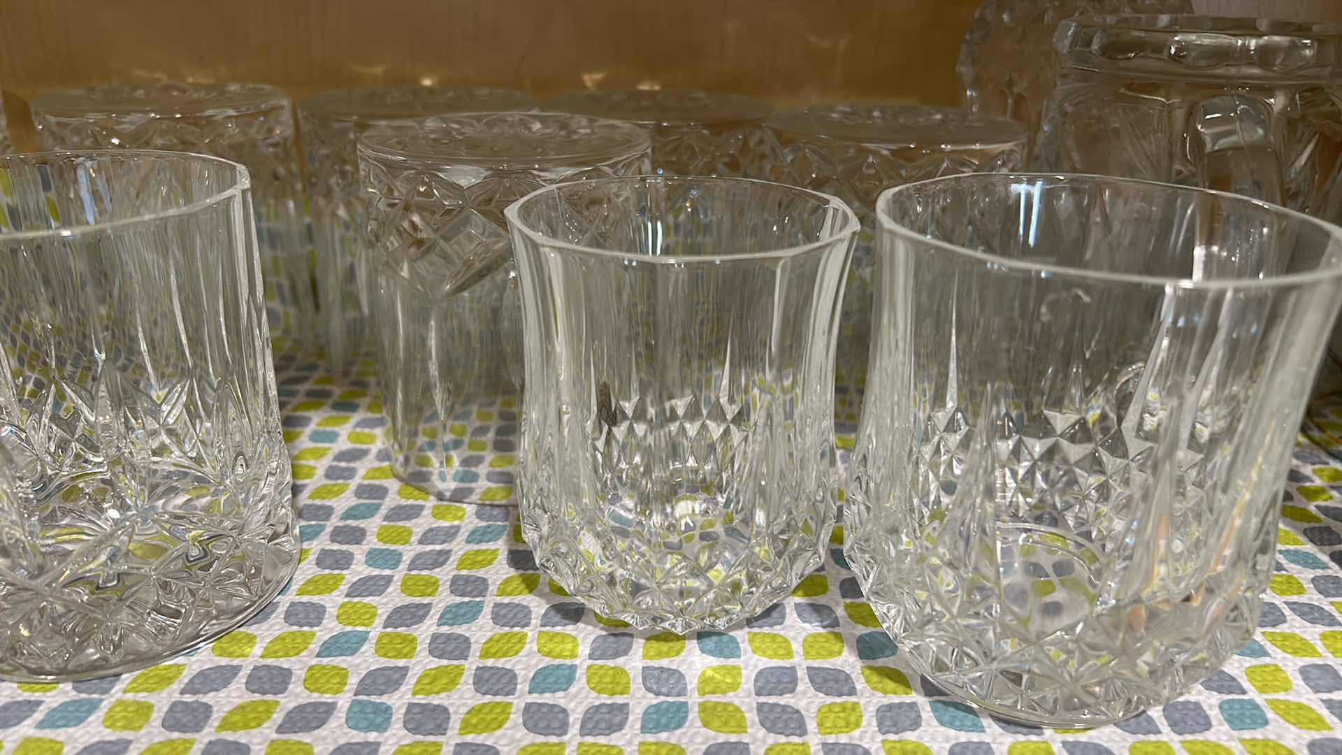 Photo 4 of CONTENTS OF SHELF IN KITCHEN - CRYSTAL GLASSES