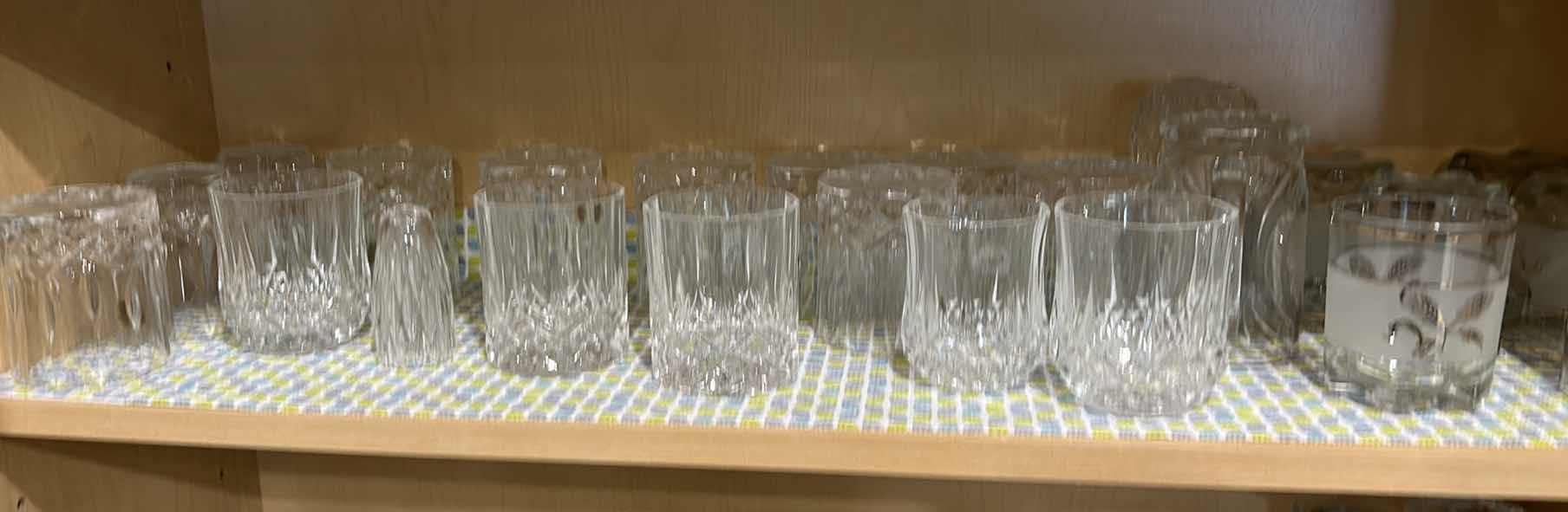 Photo 6 of CONTENTS OF SHELF IN KITCHEN - CRYSTAL GLASSES