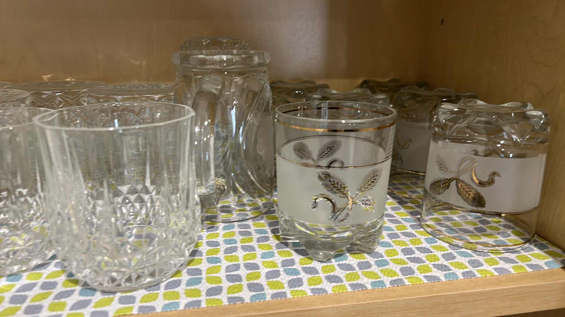 Photo 5 of CONTENTS OF SHELF IN KITCHEN - CRYSTAL GLASSES