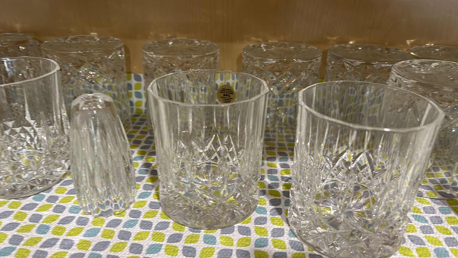 Photo 3 of CONTENTS OF SHELF IN KITCHEN - CRYSTAL GLASSES