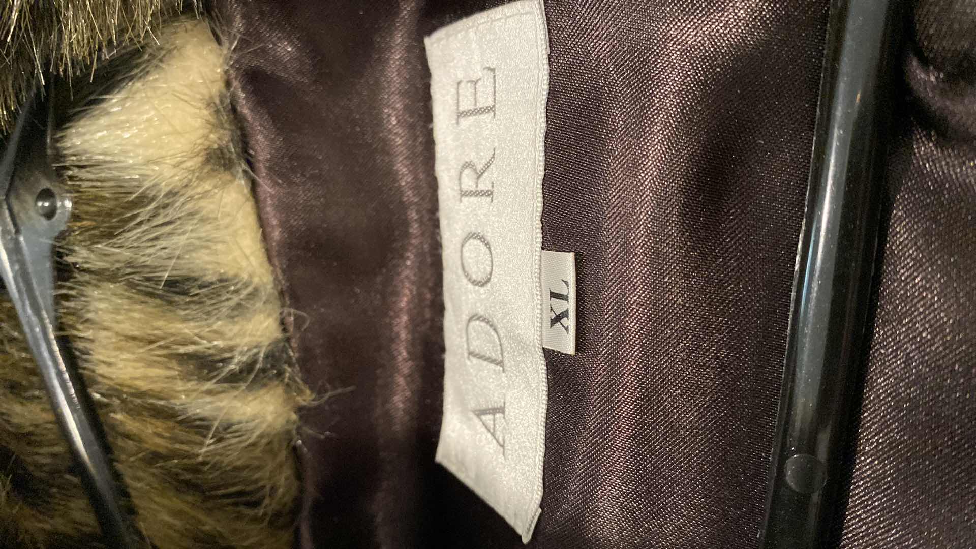 Photo 3 of WOMENS SIZE XL ADORE FAUX FUR CROP JACKET AND HEADBAND