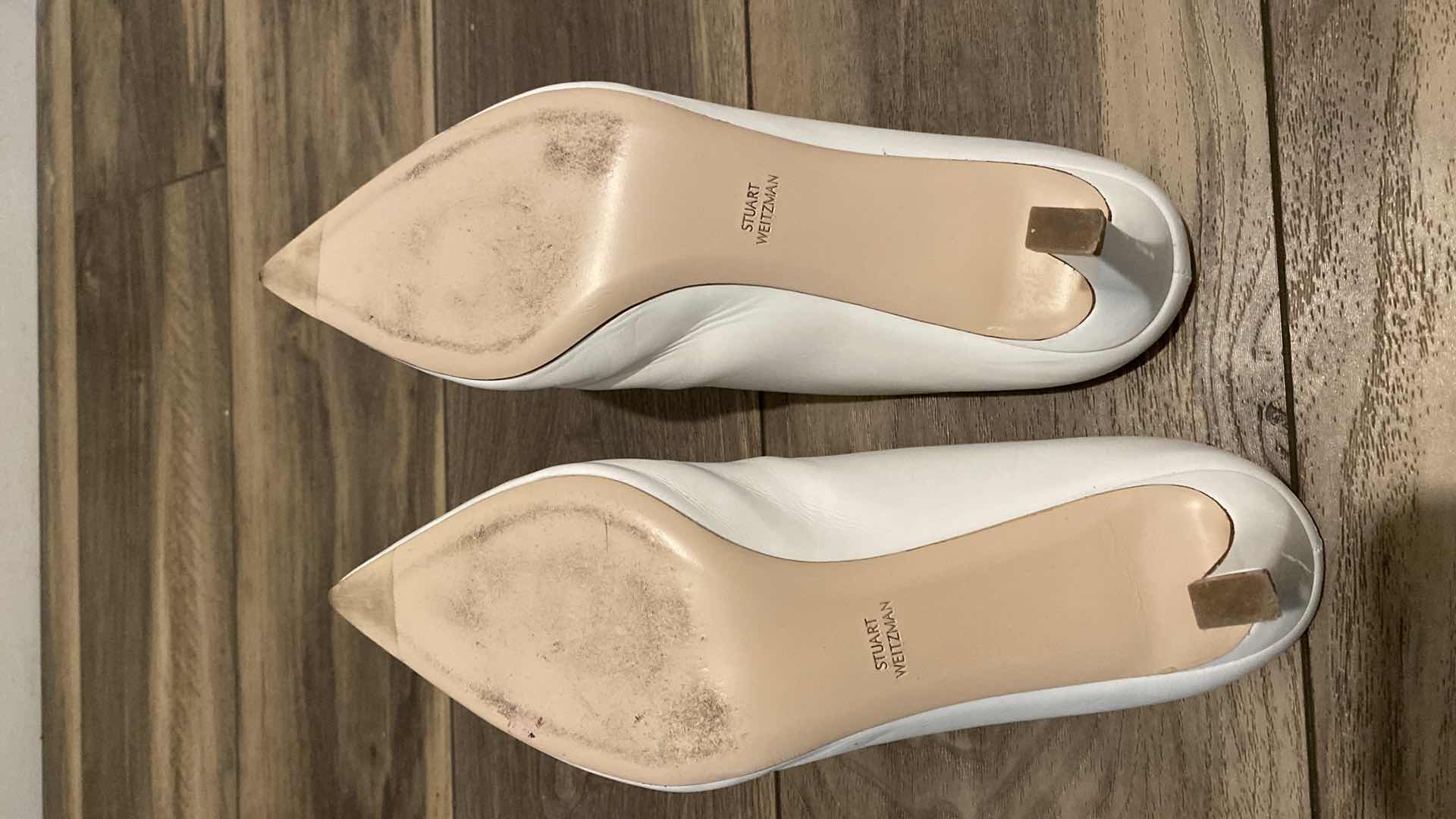 Photo 1 of WOMENS SIZE 12W STUART WEITZMAN MIRA CREAM COLOR MULES