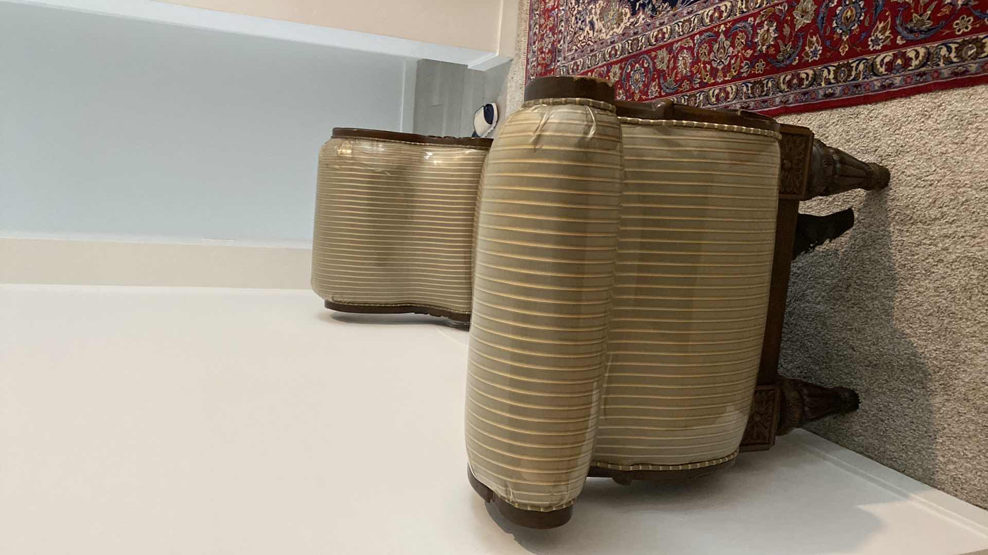 Photo 1 of ORNATE UPHOLSTERY BENCH 69“ x 21“ H 34”