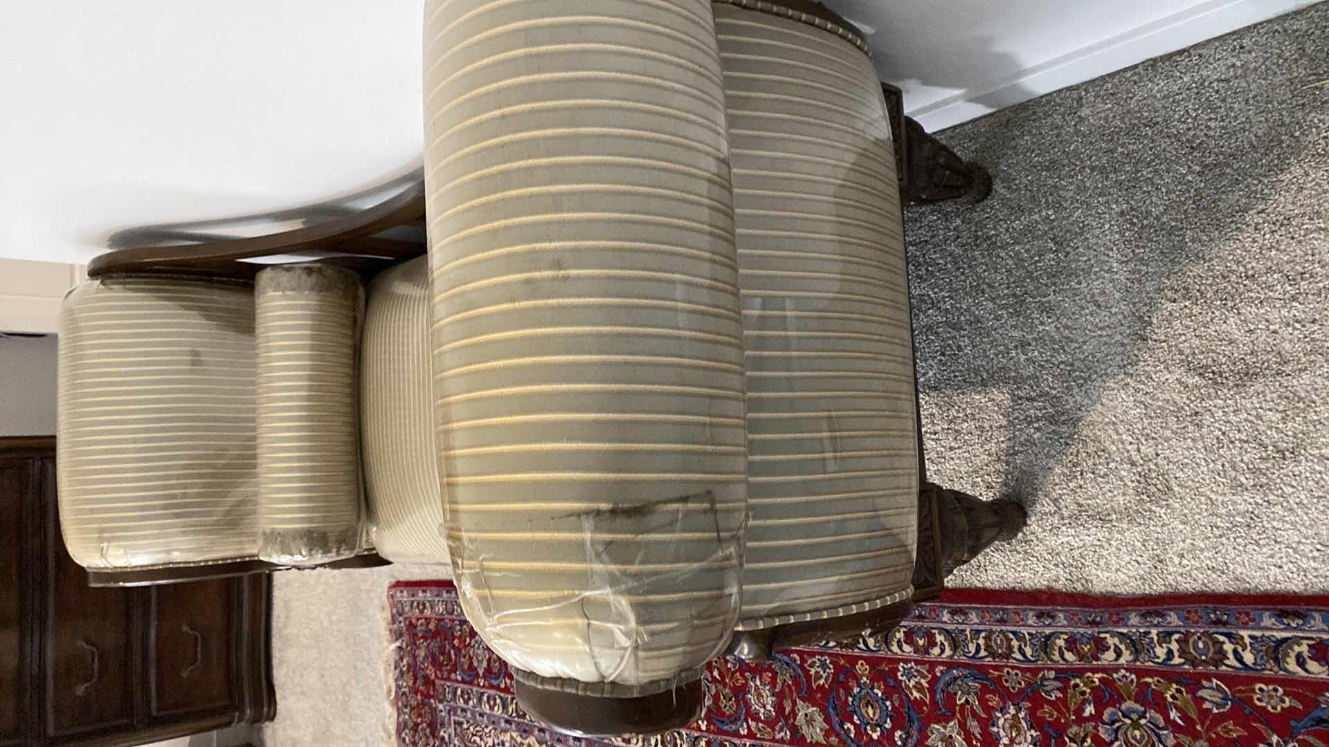 Photo 1 of ORNATE UPHOLSTERY BENCH 69“ x 21“ H 34”