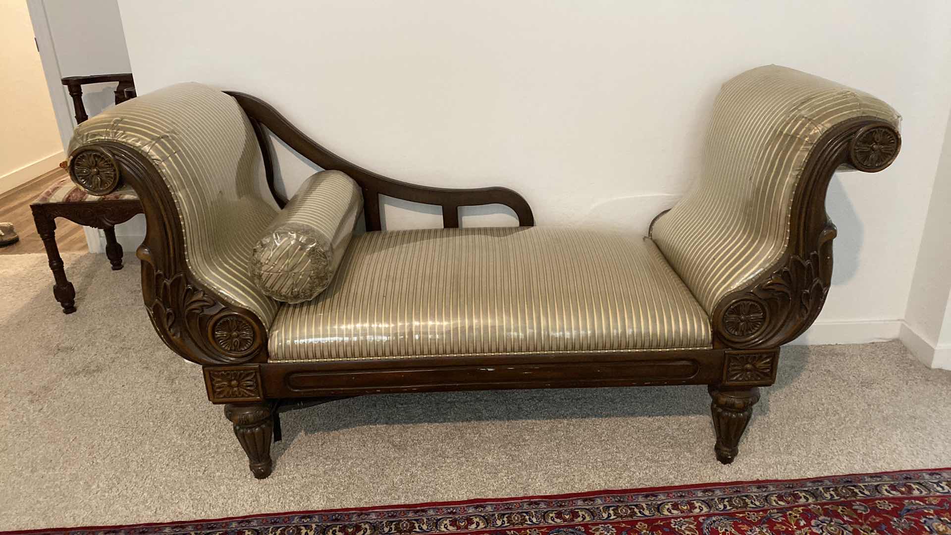 Photo 1 of ORNATE UPHOLSTERY BENCH 69“ x 21“ H 34”
