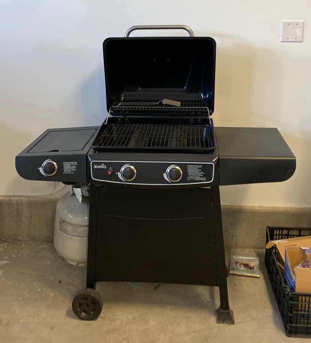 Photo 2 of CHAR-BROIL BBQ WITH PROPANE TANK AND GRILL COVER