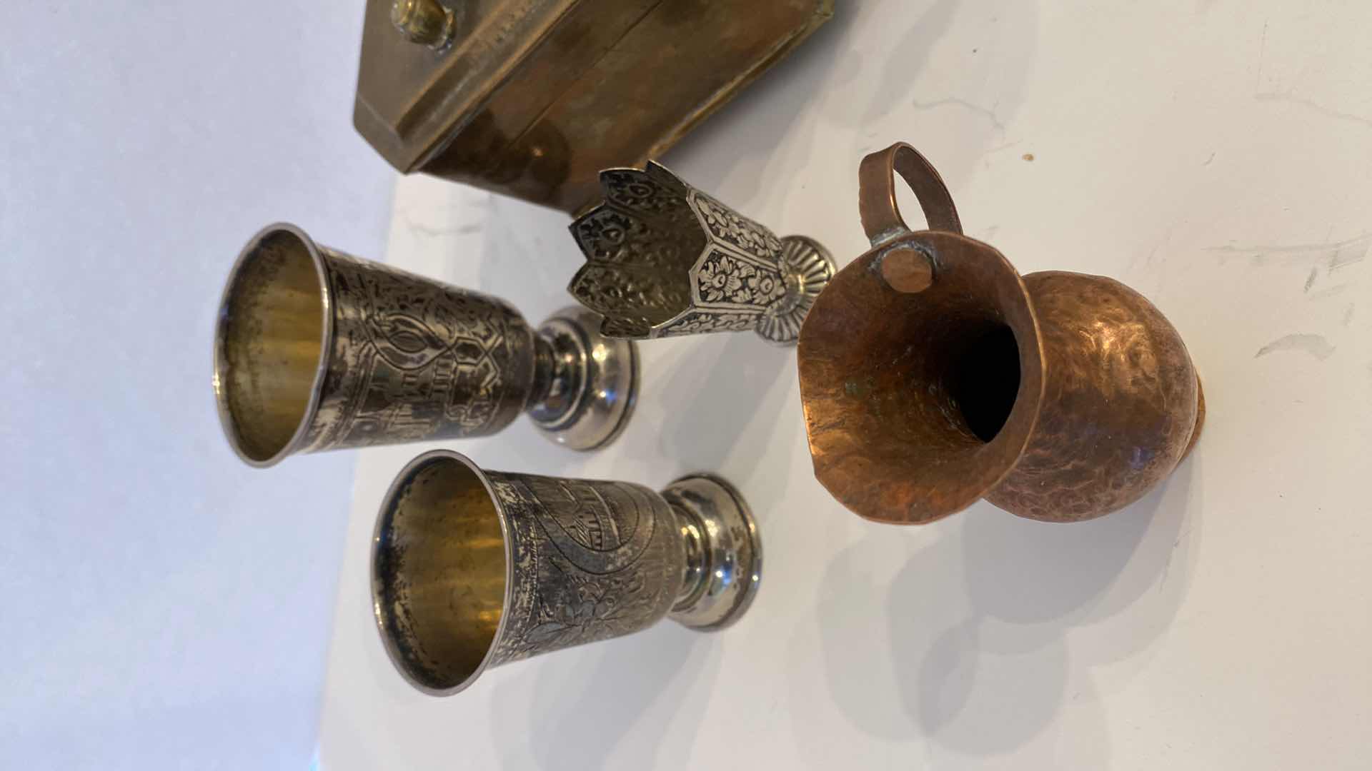 Photo 2 of HOME DECOR MIXED METALS ASSORTMENT 9 PIECES