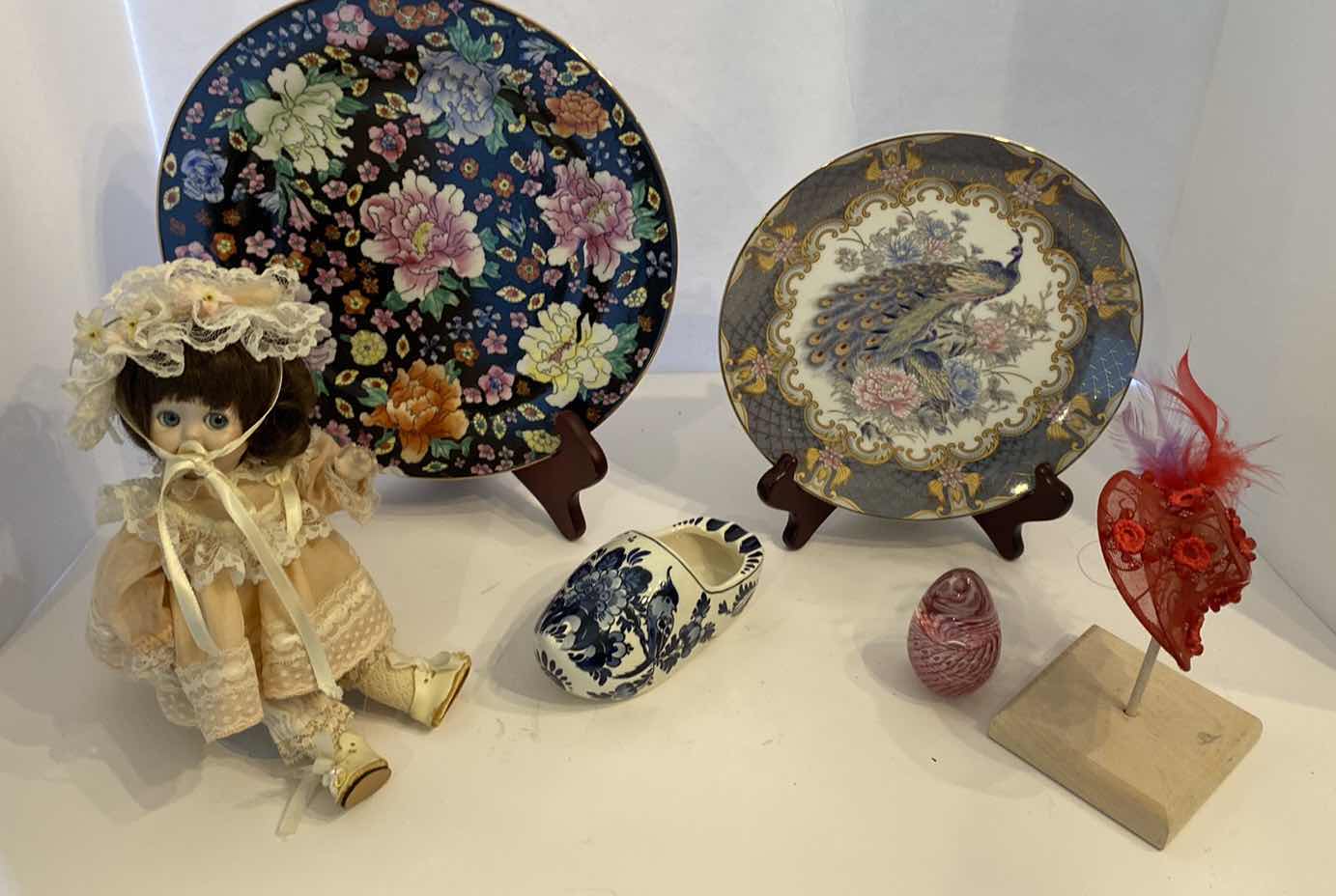 Photo 1 of 6 PIECE HOME DECOR PLATES PORCELAIN DOLL SHOE AND MORE