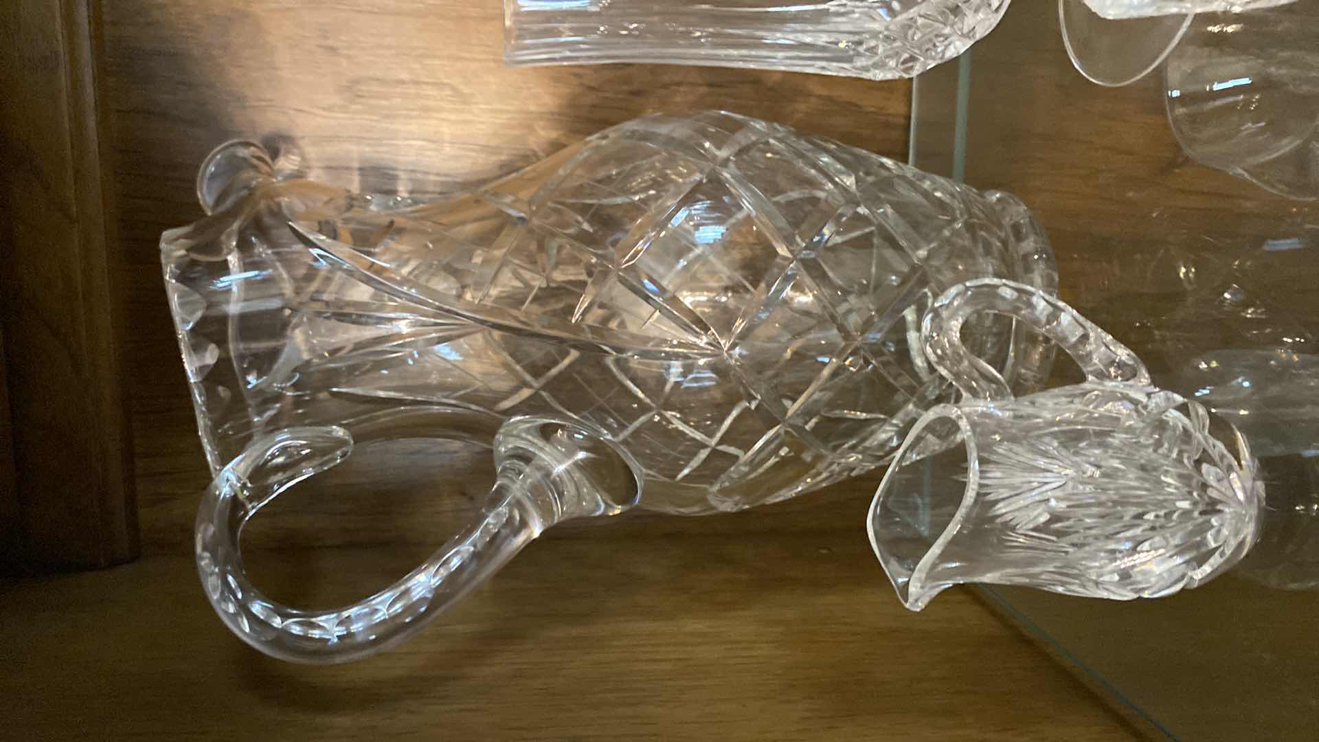 Photo 1 of 5 PIECES CRYSTAL PITCHERS AND A GLASS