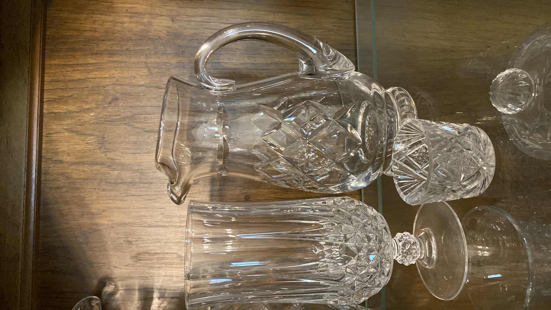 Photo 1 of 5 PIECES CRYSTAL PITCHERS AND A GLASS