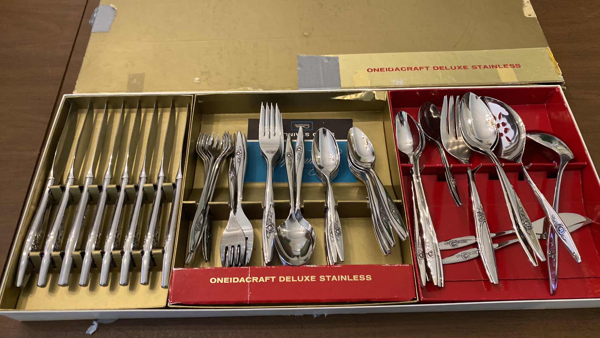 Photo 1 of ONEIDACRAFT DELUXE STAINLESS 73 PIECES - SERVICE FOR 8