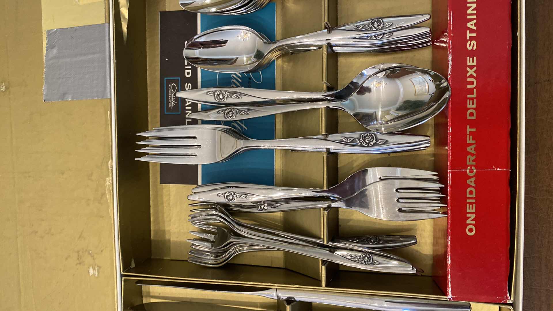 Photo 3 of ONEIDACRAFT DELUXE STAINLESS 73 PIECES - SERVICE FOR 8