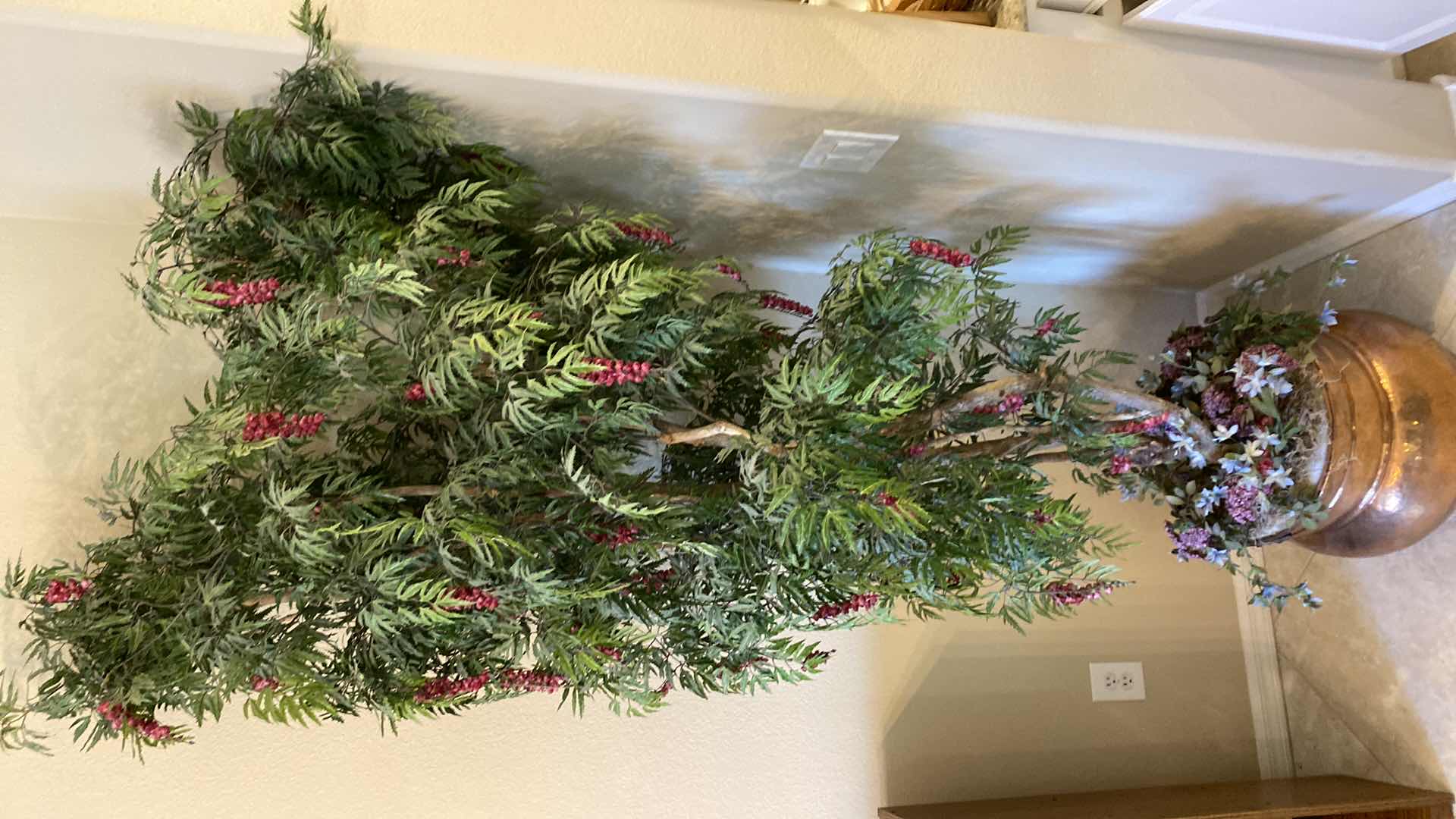 Photo 1 of FAUX TREE 94” IN COPPER POT 19” x 14”