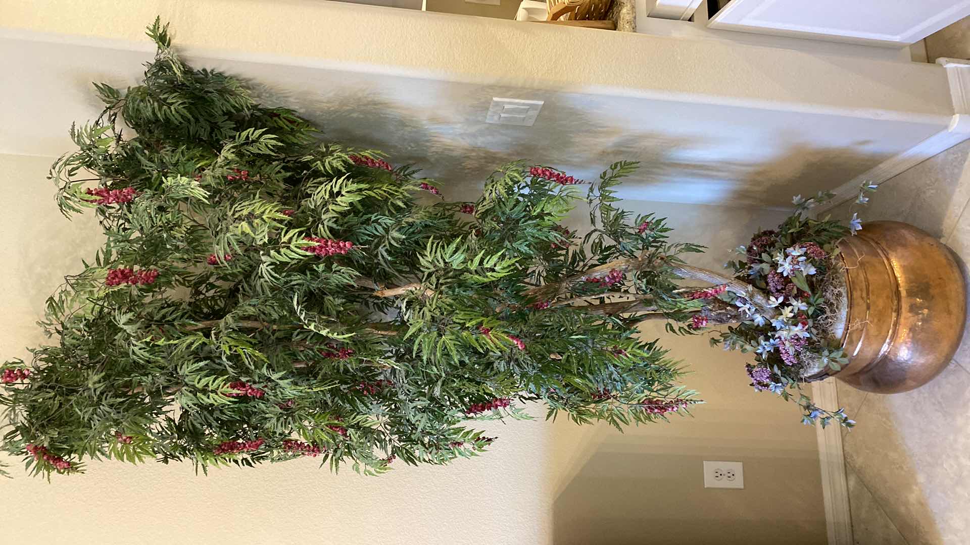 Photo 1 of FAUX TREE 94” IN COPPER POT 19” x 14”