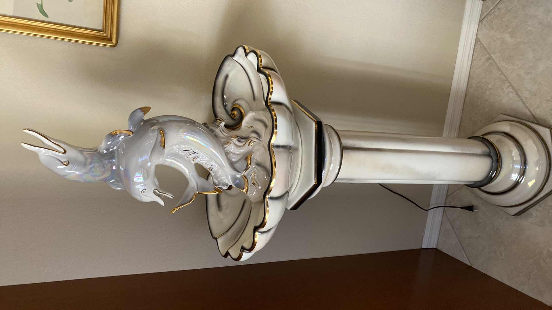 Photo 1 of RARE ANTIQUE CAPODIMONTE FOUNTAIN 20” X 60”