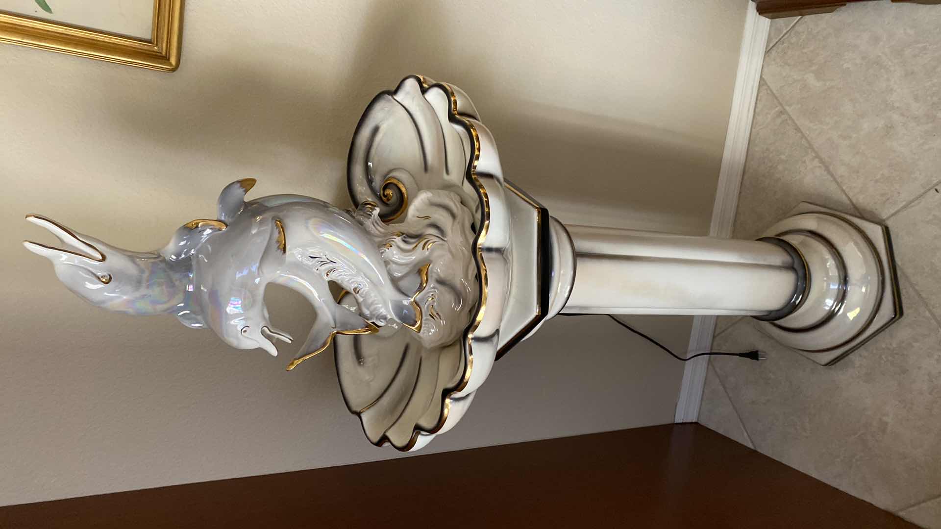 Photo 1 of RARE ANTIQUE CAPODIMONTE FOUNTAIN 20” X 60”