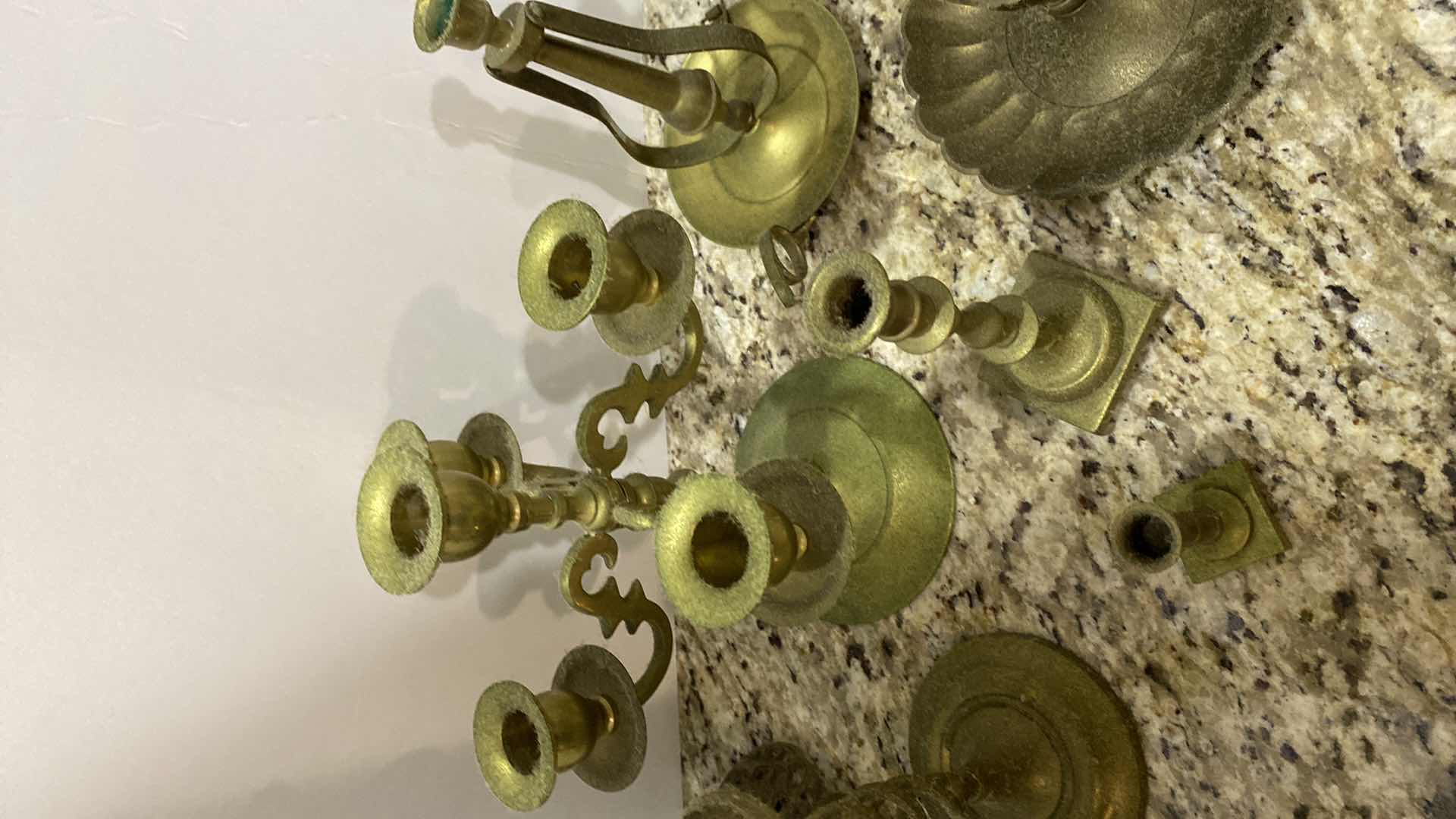 Photo 3 of 9 PIECES METAL CANDLESTICKS