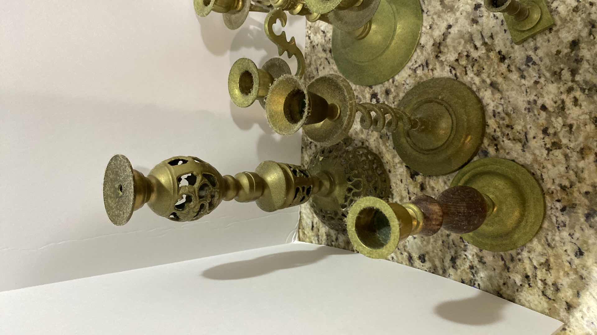 Photo 4 of 9 PIECES METAL CANDLESTICKS