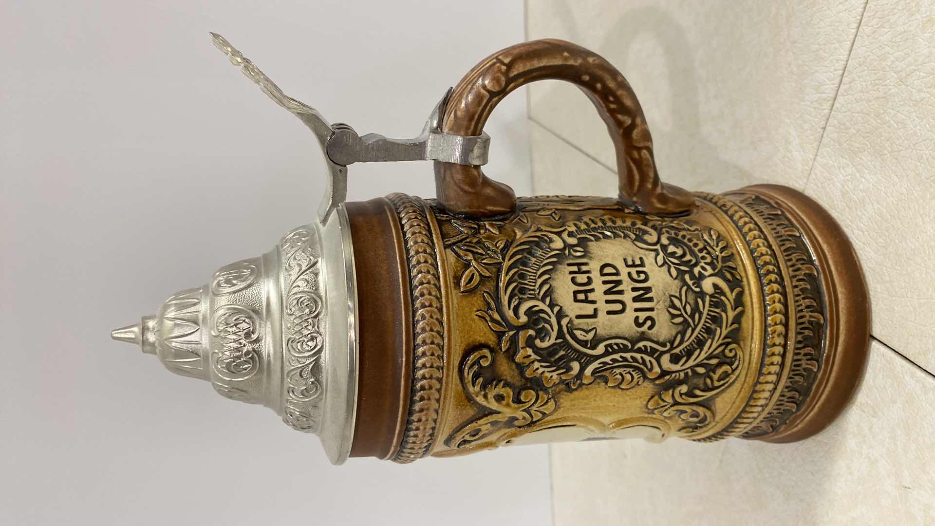 Photo 1 of PAIR OF GERMAN BEER STEINS