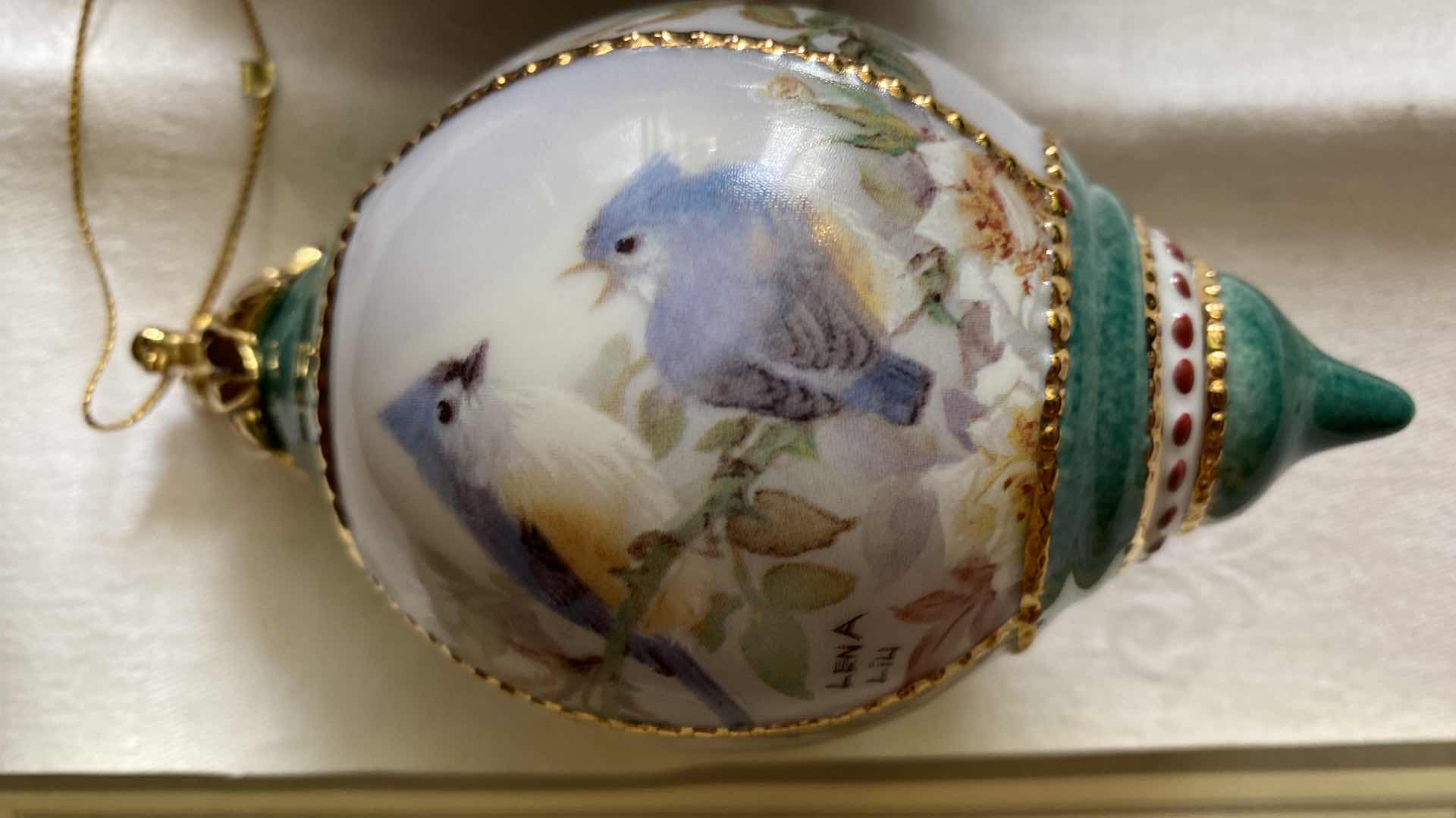 Photo 1 of $68.50 VINTAGE THREE LENA LIU’s NATURES POETRY PORCELAIN ORNAMENTS COLLECTIBLES BY BRADFORD EXCHANGE WITH CERTIFICATE OF AUTHENTICITY